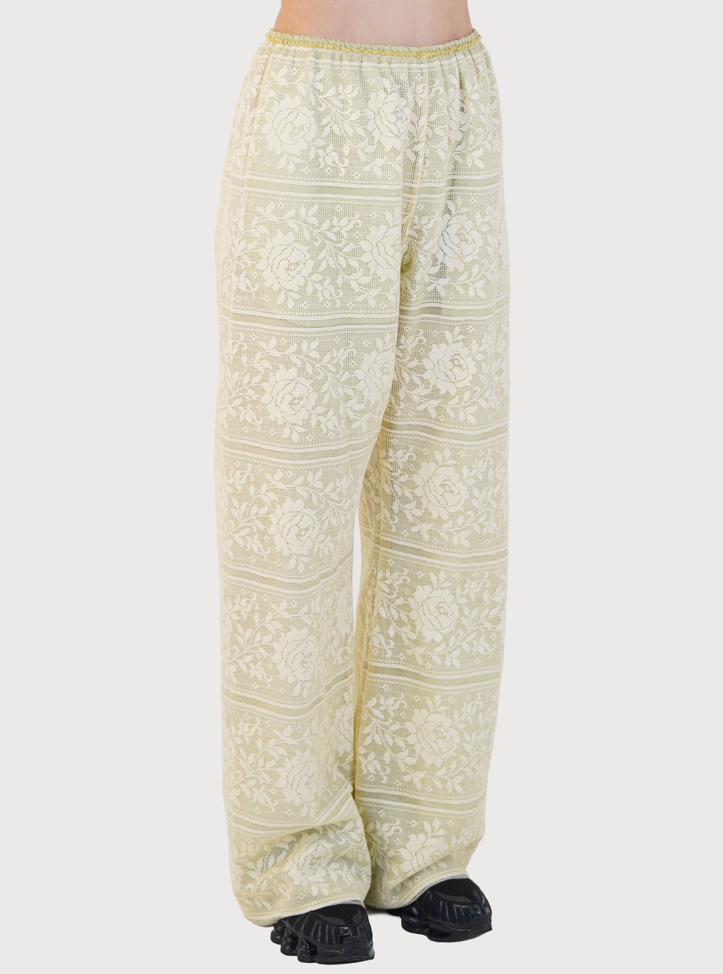 LACE EASY PANTS_LEMONGRASS