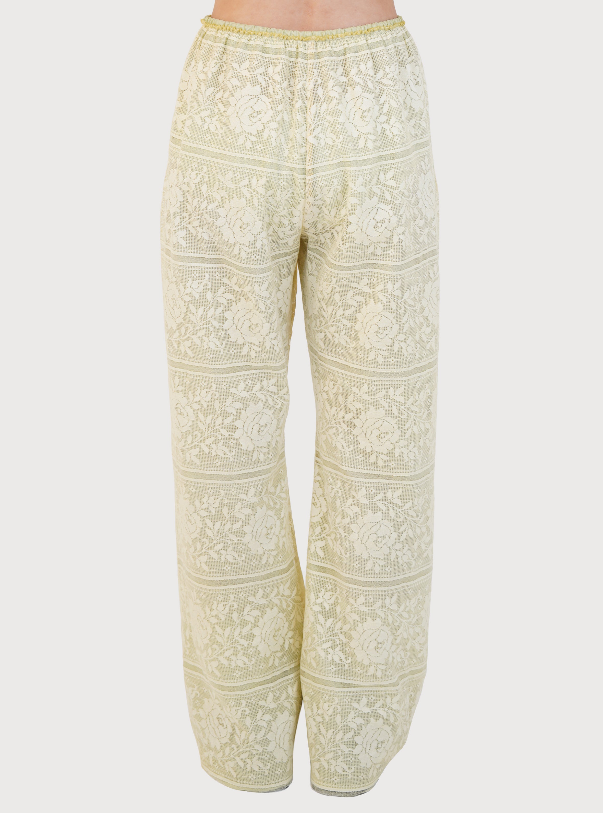LACE EASY PANTS_LEMONGRASS