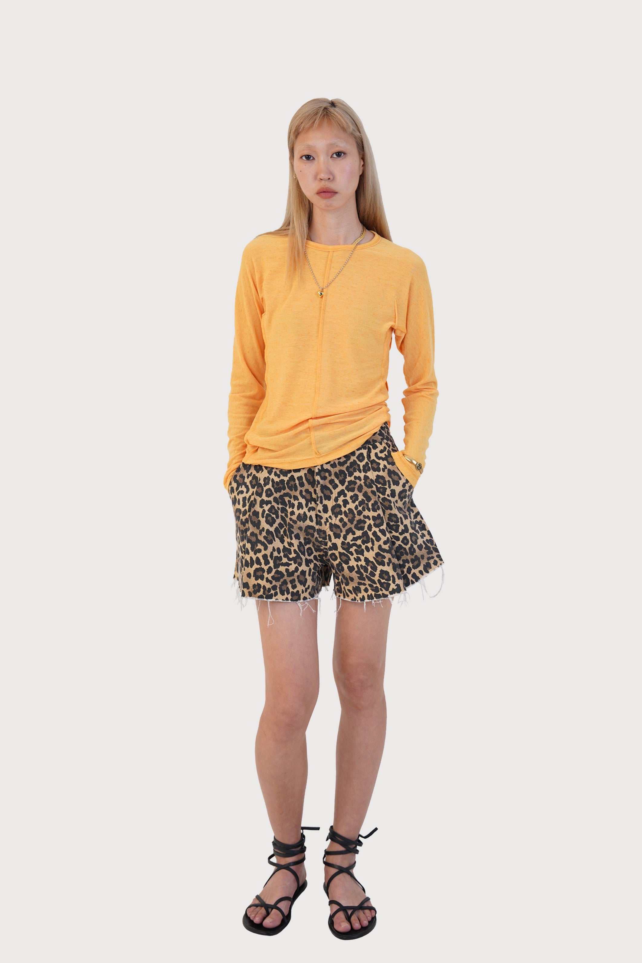 LEOPARD PRINTED TUCK SHORTS_LEO