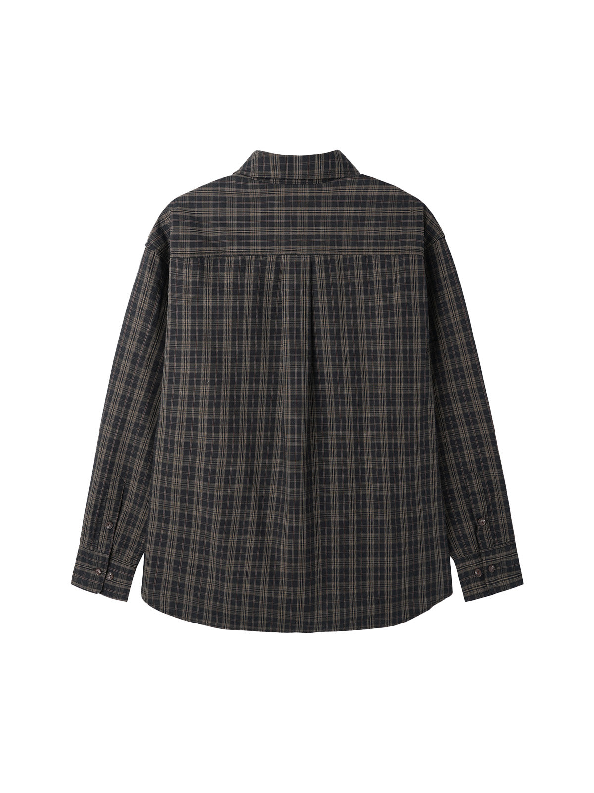 LINE CHECK SHIRT_BLACK