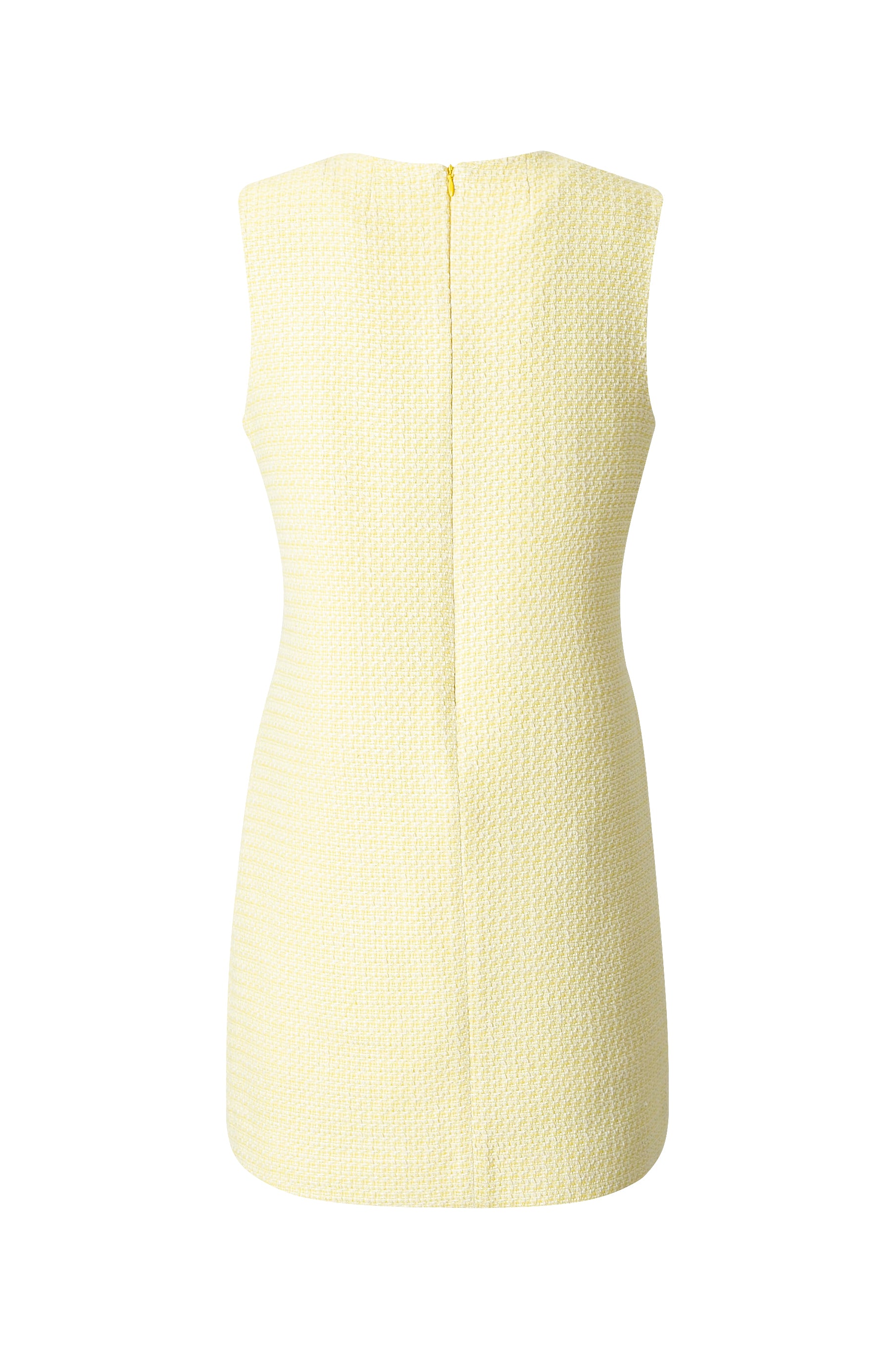 ROBE COURTE EN TWEED_JAUNE