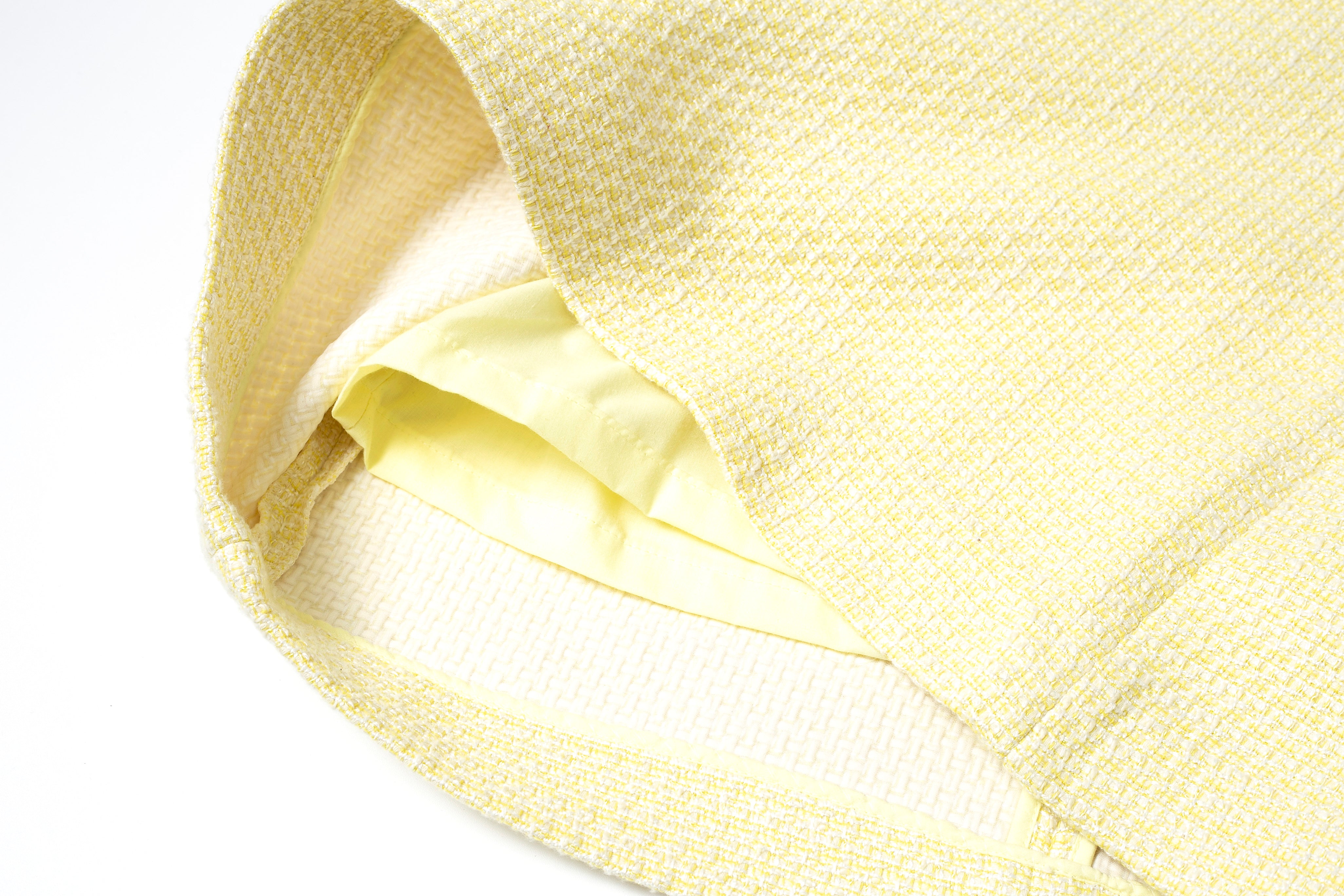 ROBE COURTE EN TWEED_JAUNE