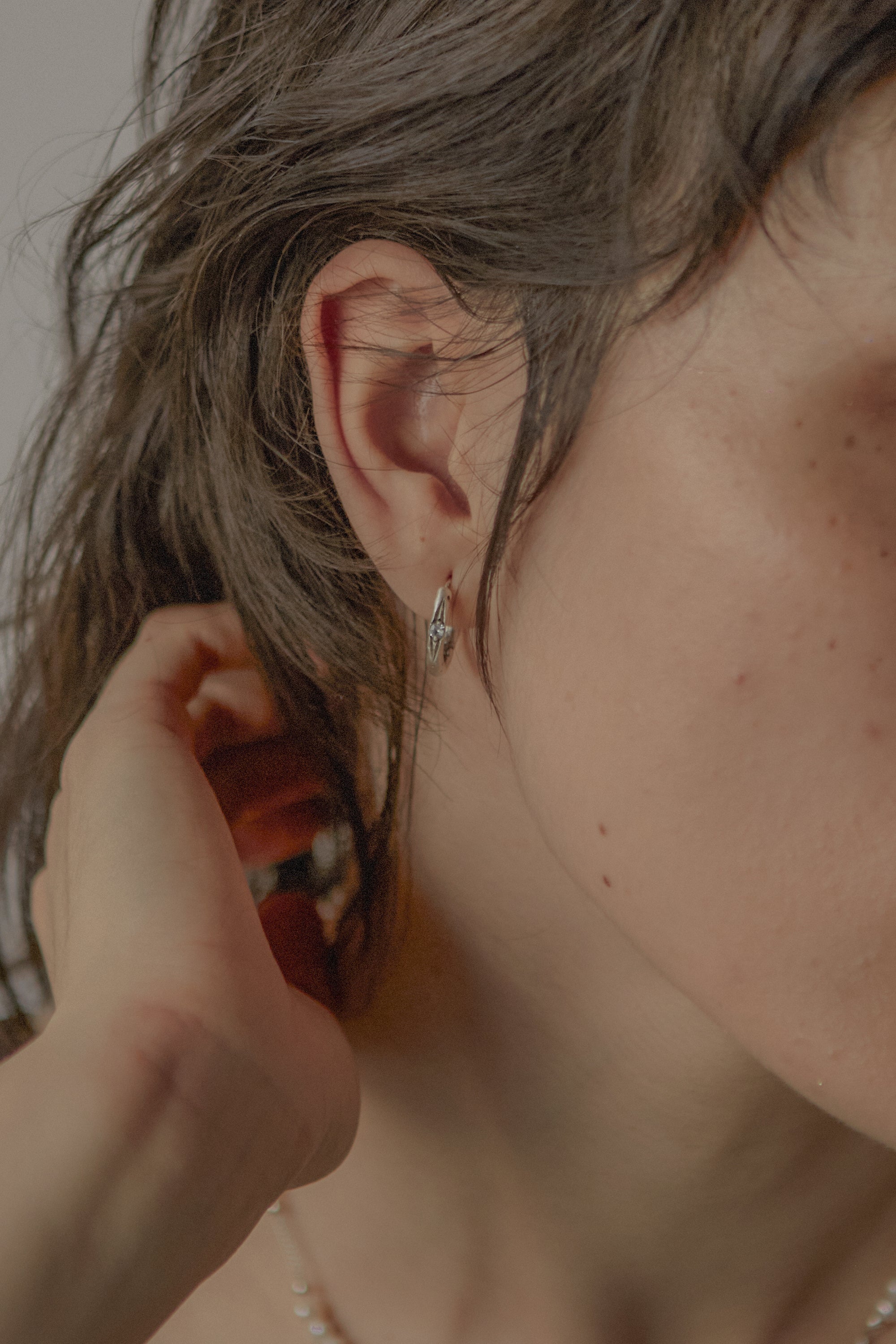 BOUCLES D'OREILLES FONDUES_ARGENT