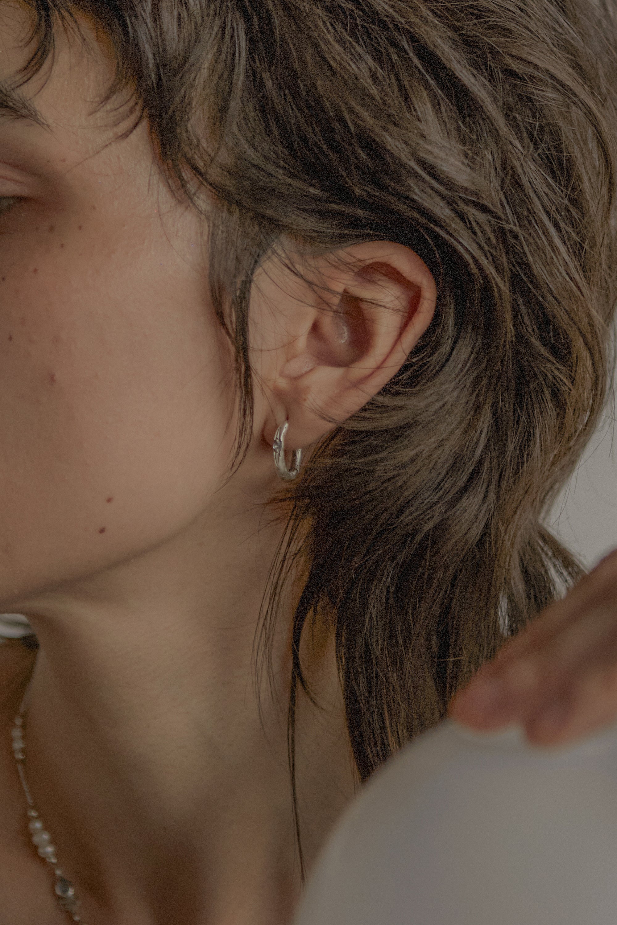 BOUCLES D'OREILLES FONDUES_ARGENT