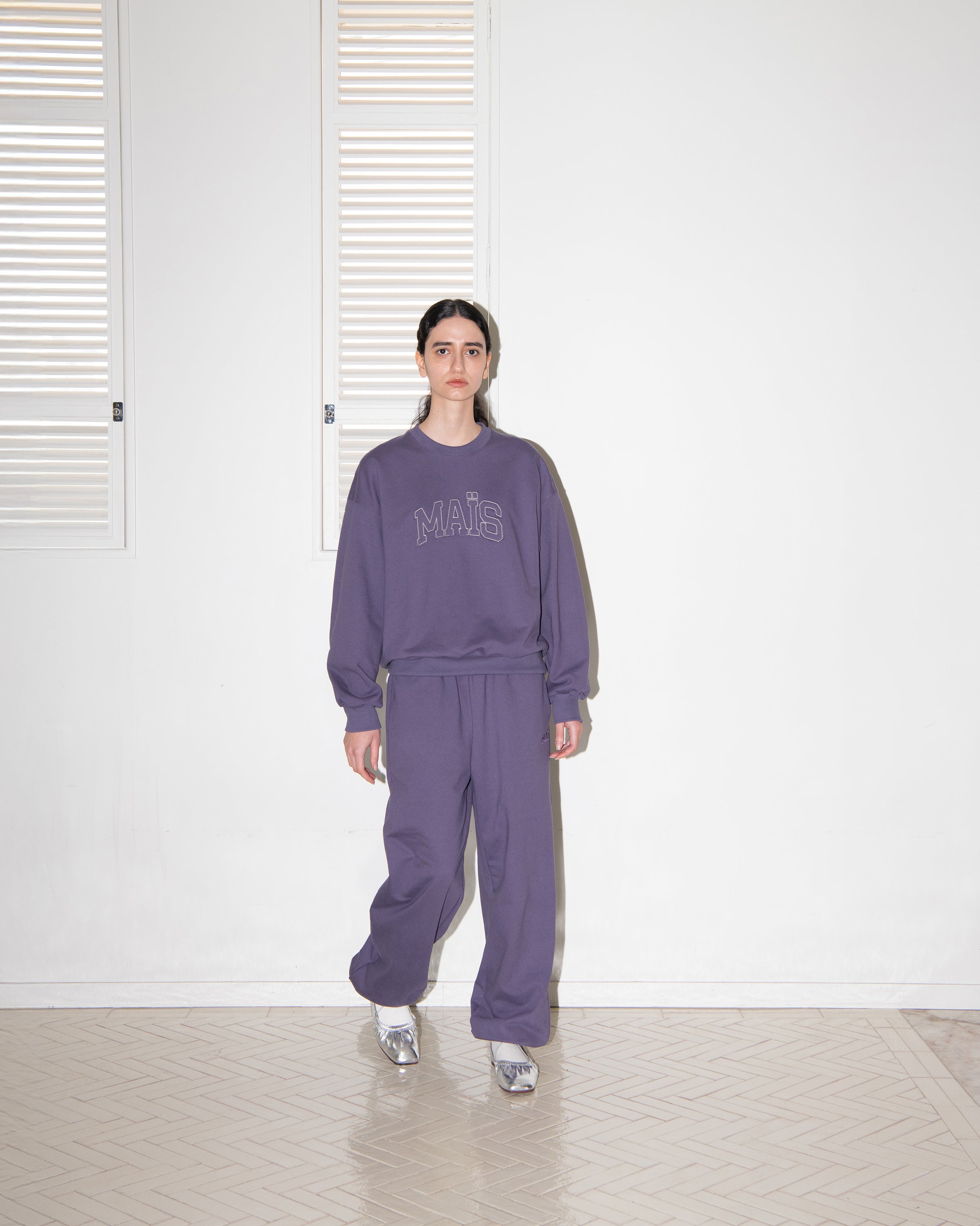 PETIT MAIS LOGO SWEAT PANTS_PURPLE