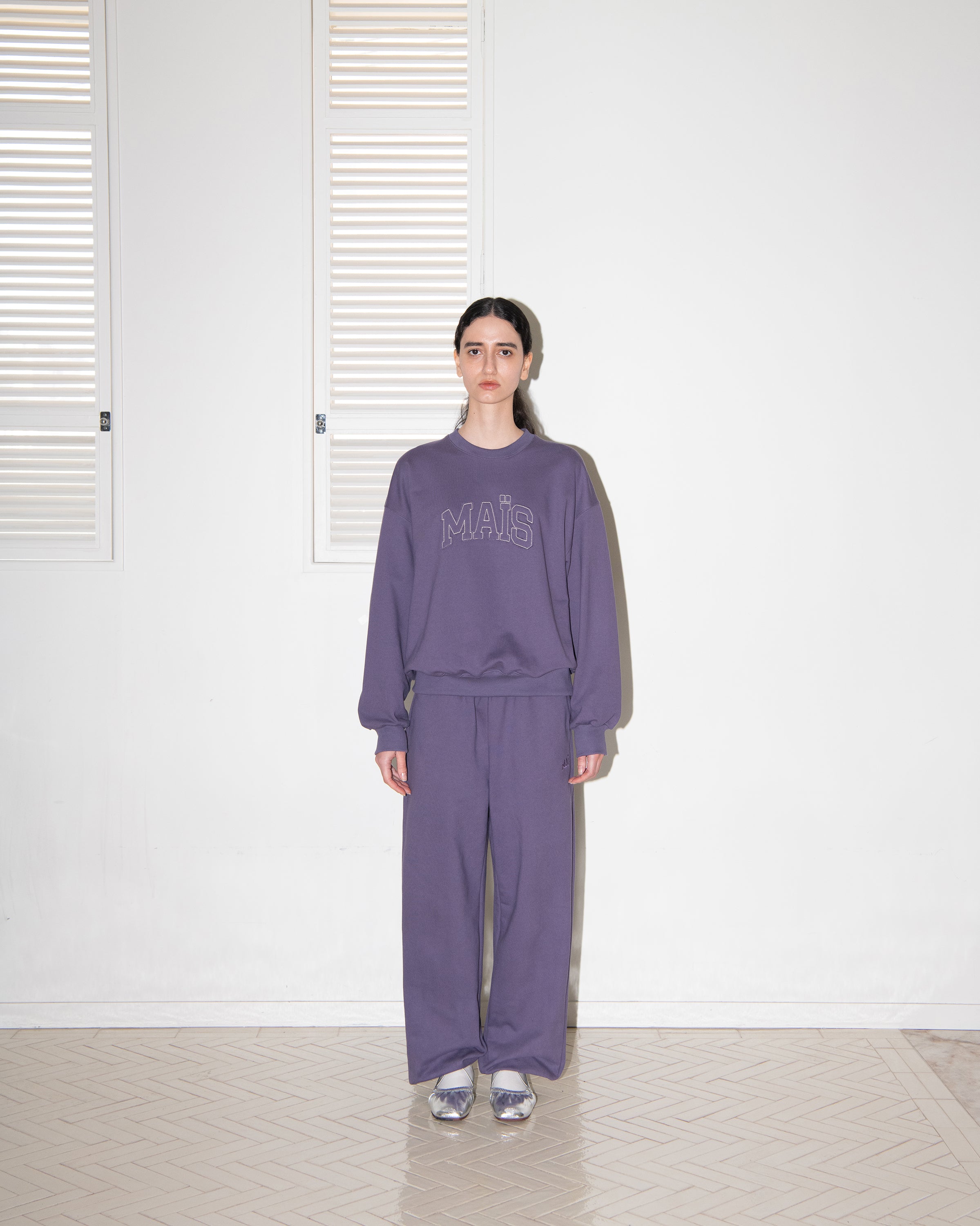 PETIT MAIS LOGO SWEAT PANTS_PURPLE