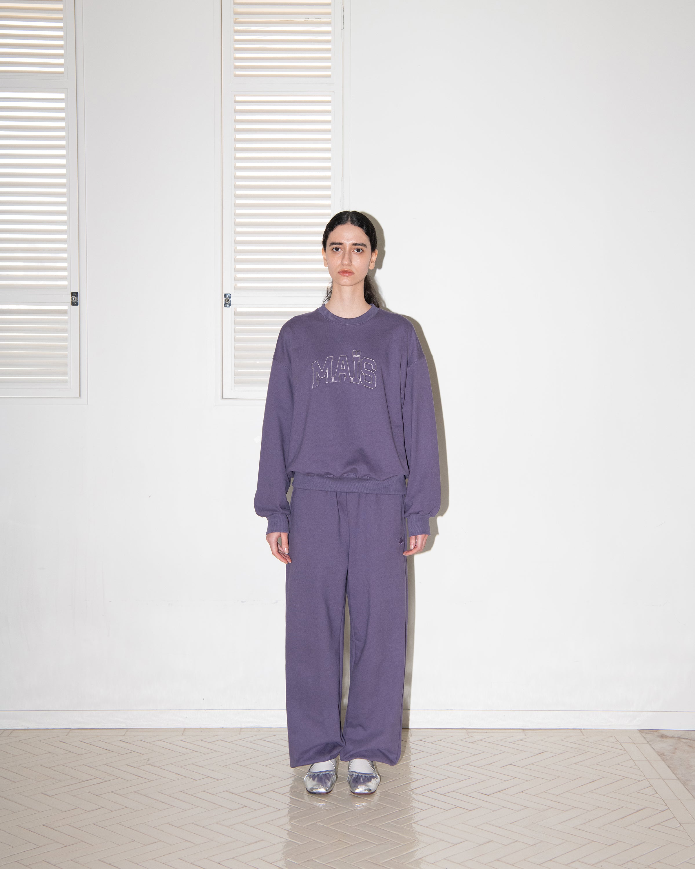 APPLIQUE LOGO SWEATSHIRT_PURPLE