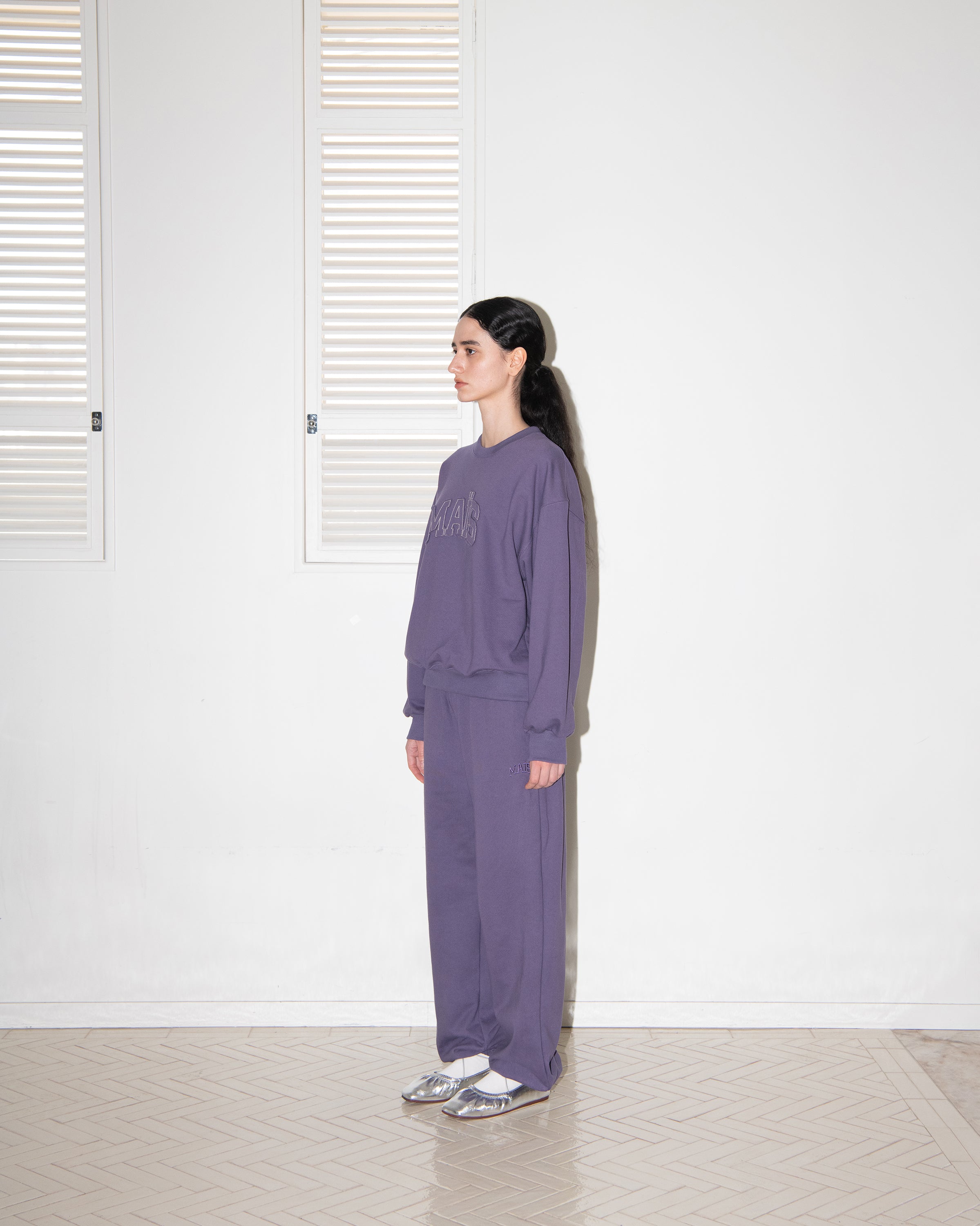 PETIT MAIS LOGO SWEAT PANTS_PURPLE