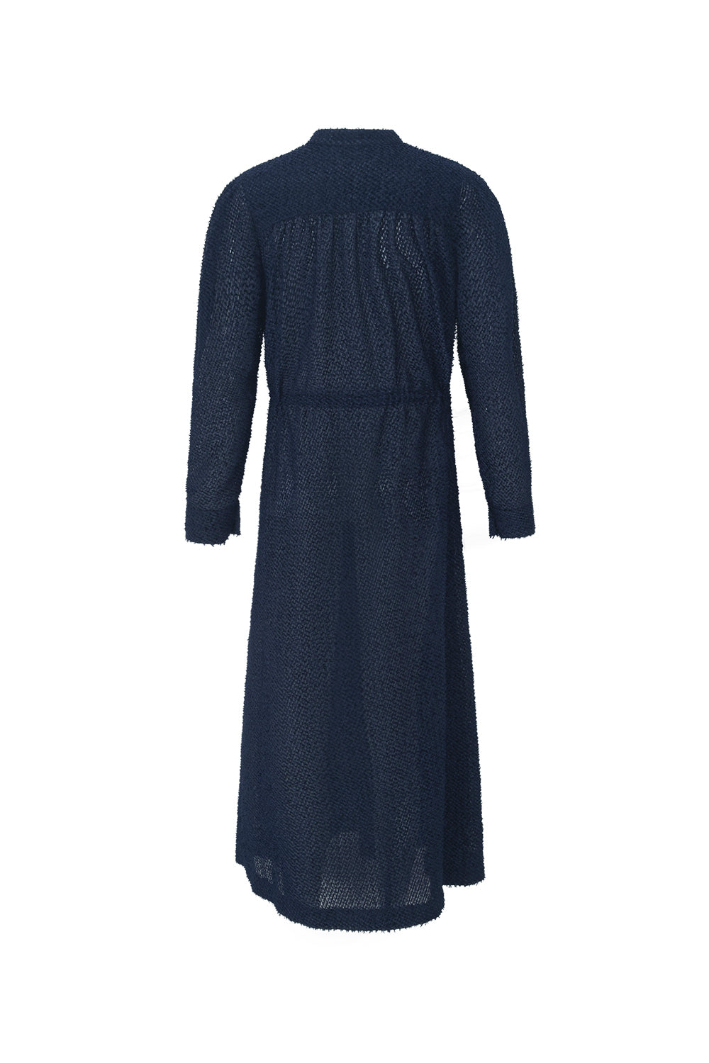 FRINGE LONG DRESS_BLEU MARINE