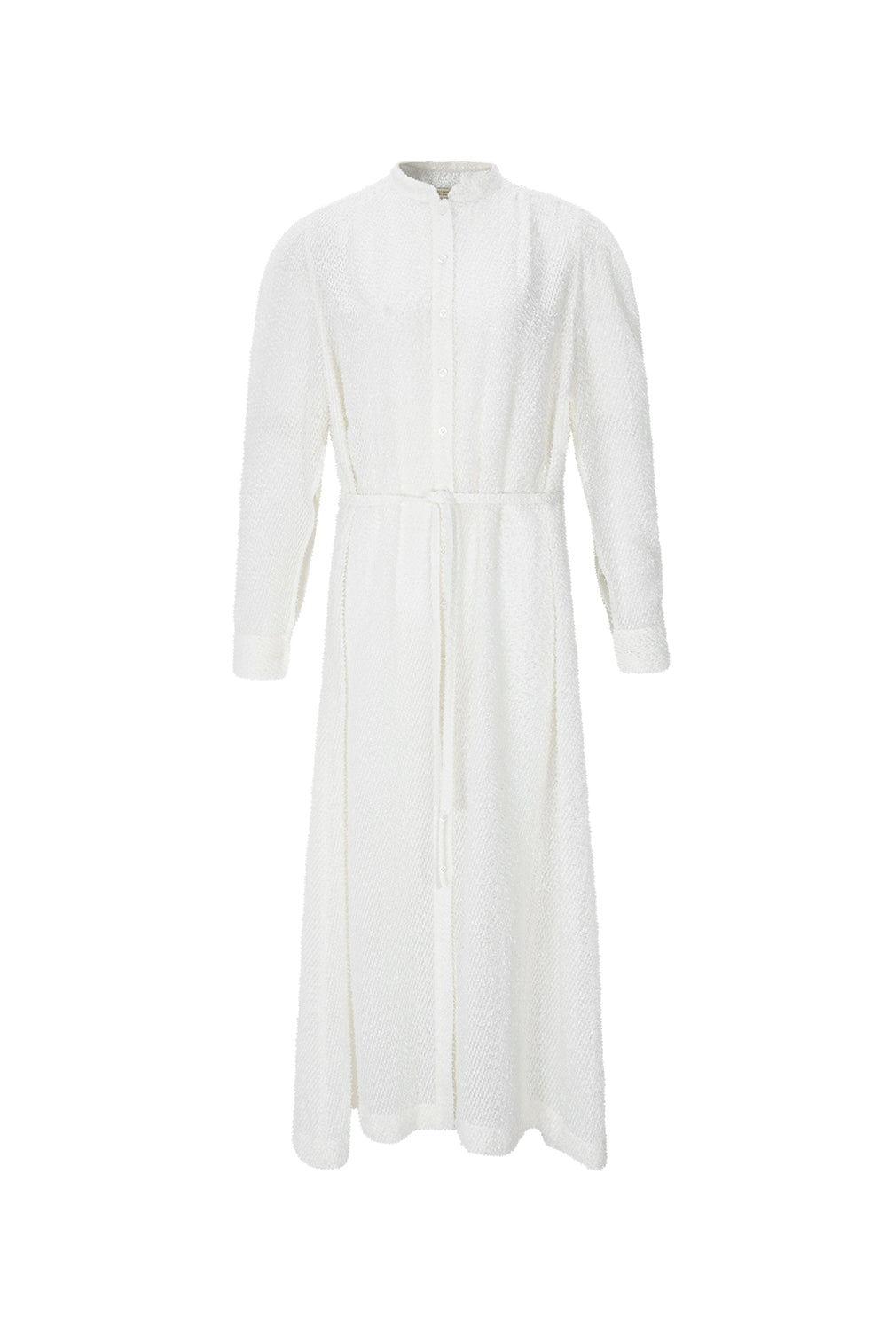 FRINGE LONG DRESS_BLEU MARINE
