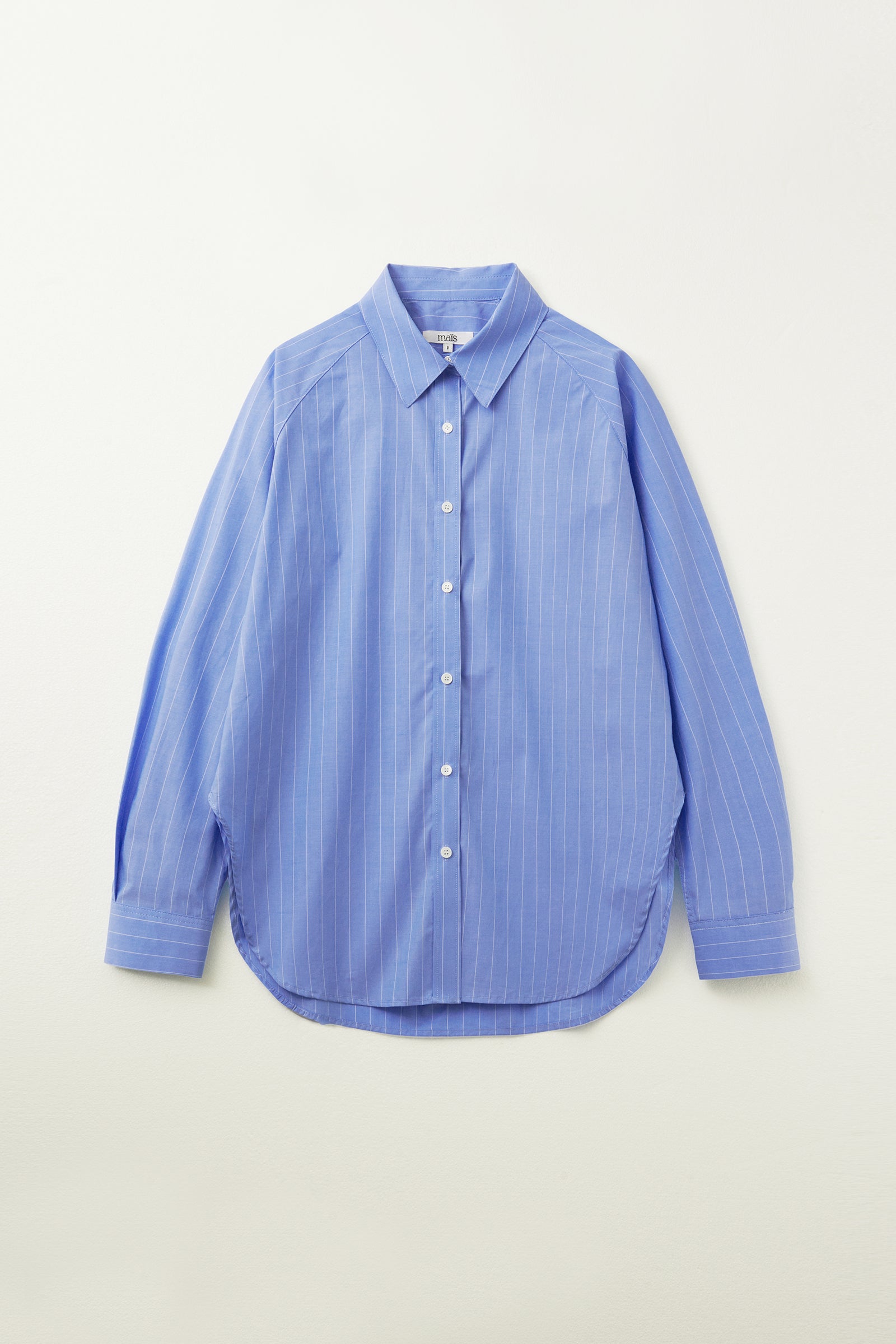 STRIPE RAGLAN BOXY SHIRTS_BLUE