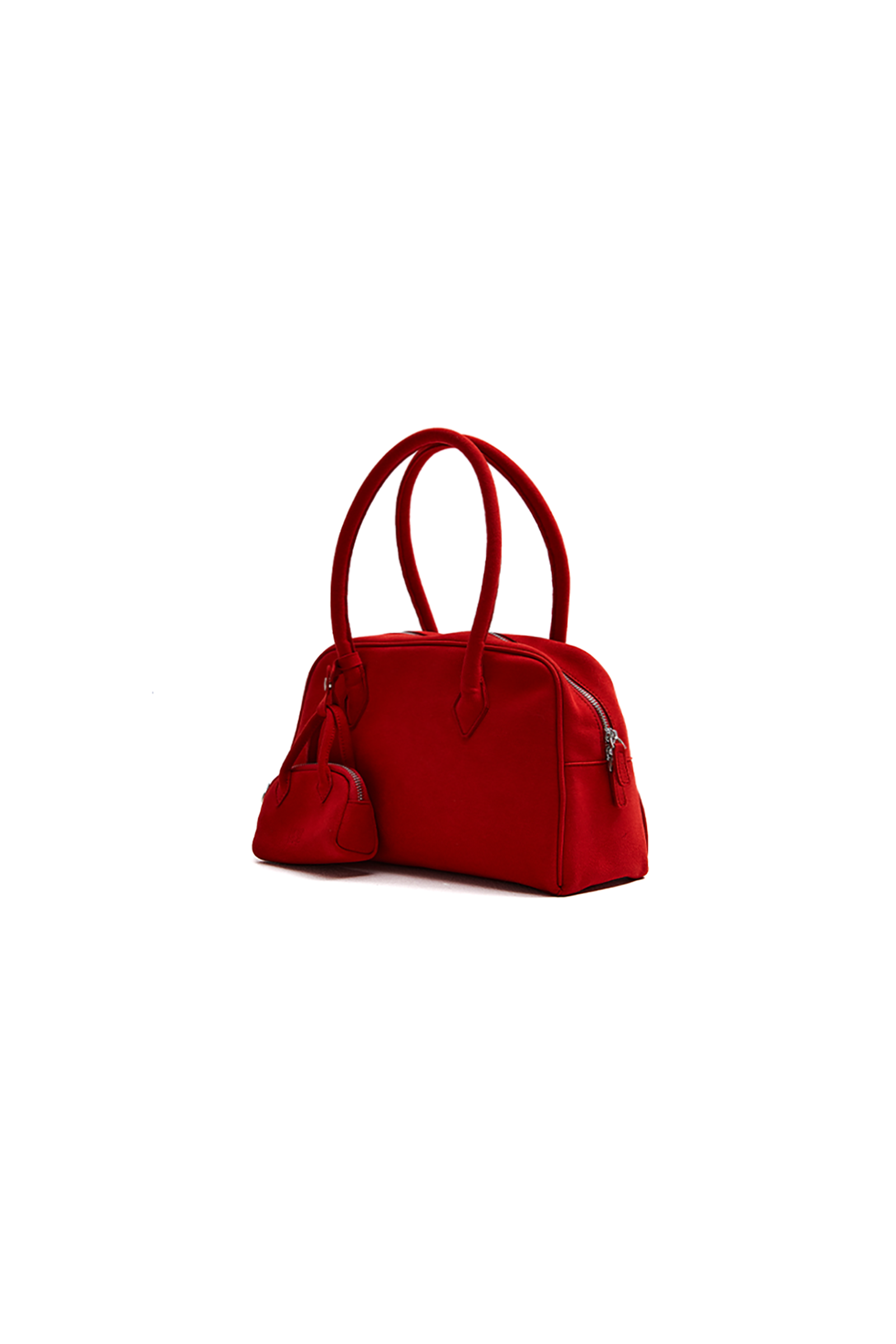 SMALL SUEDE HUG BAG_RED
