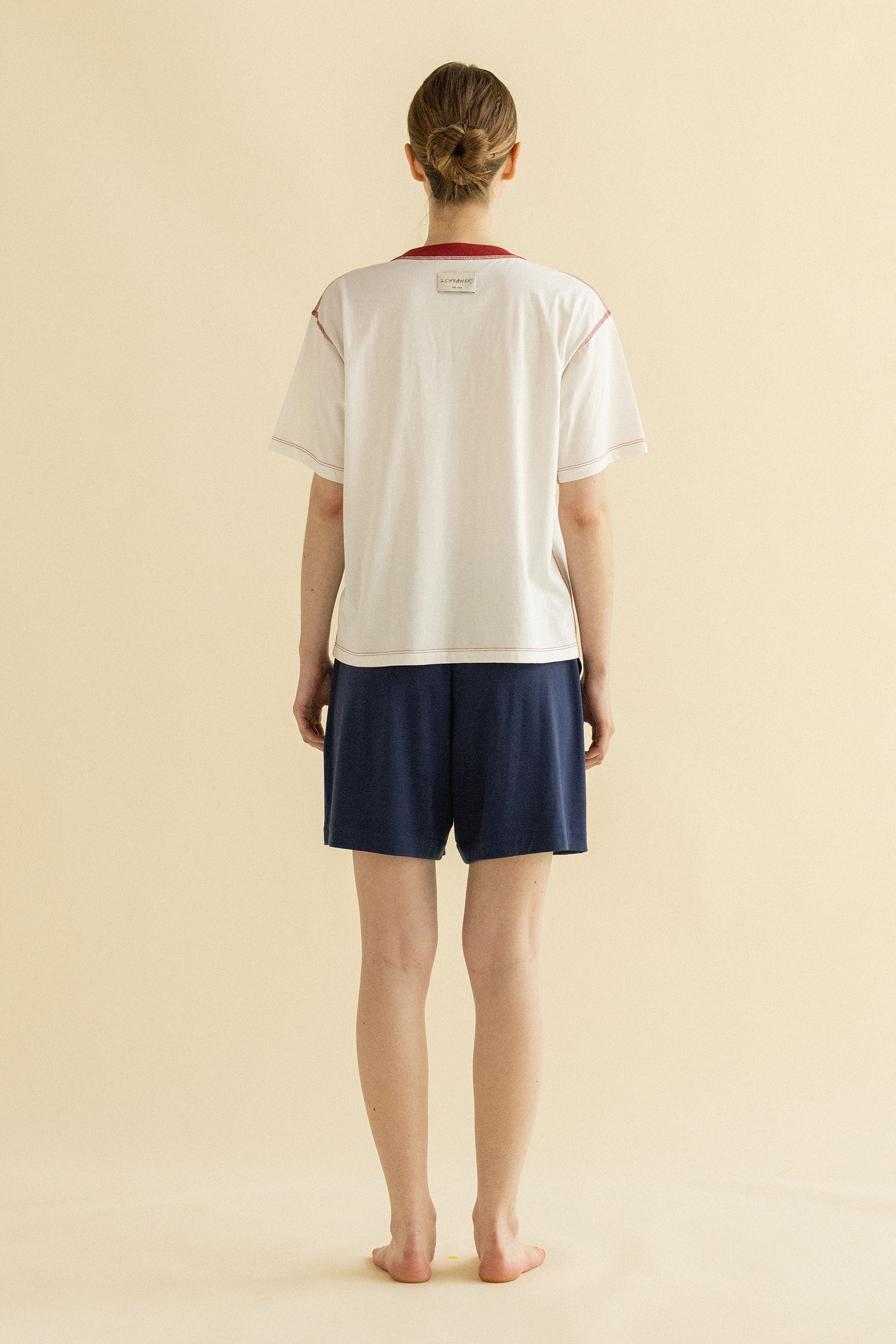 RED STITCH T-SHIRT_WHITE