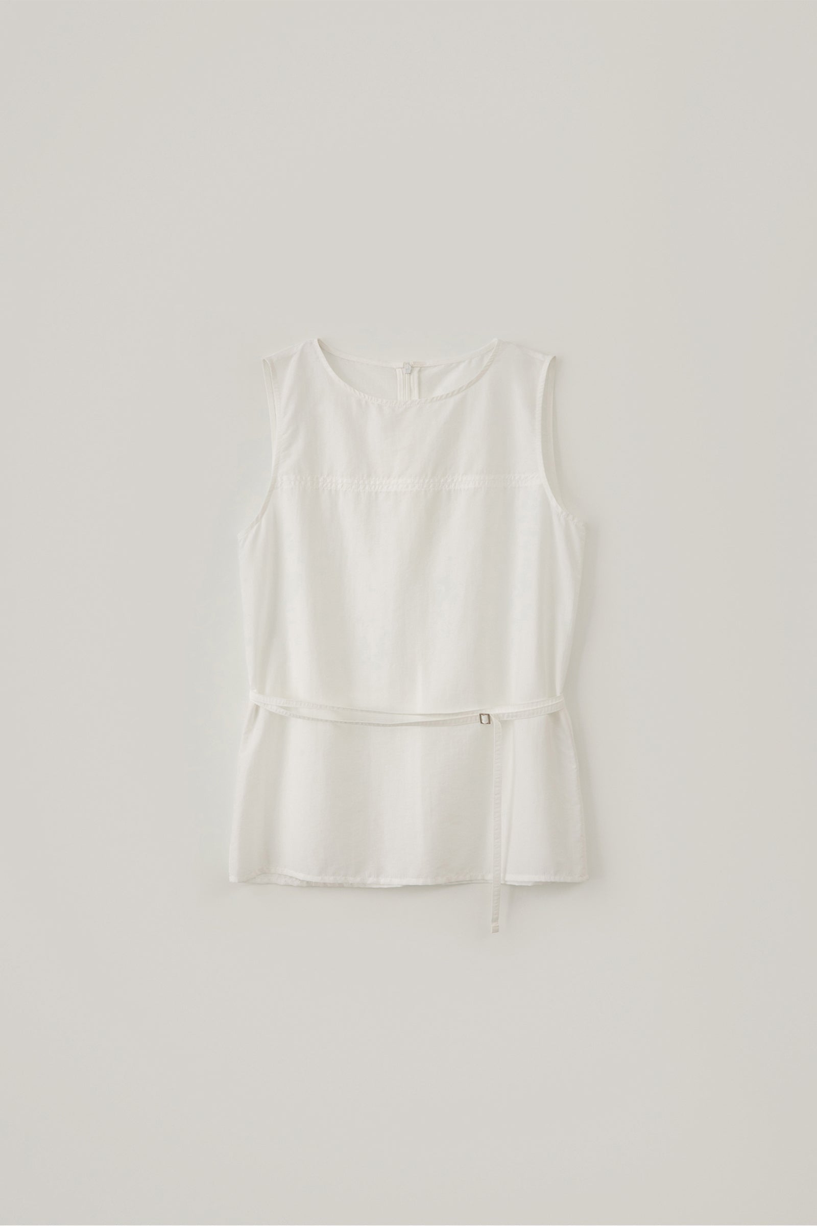 SHEER STRAP SLEEVELESS TOP_WHITE