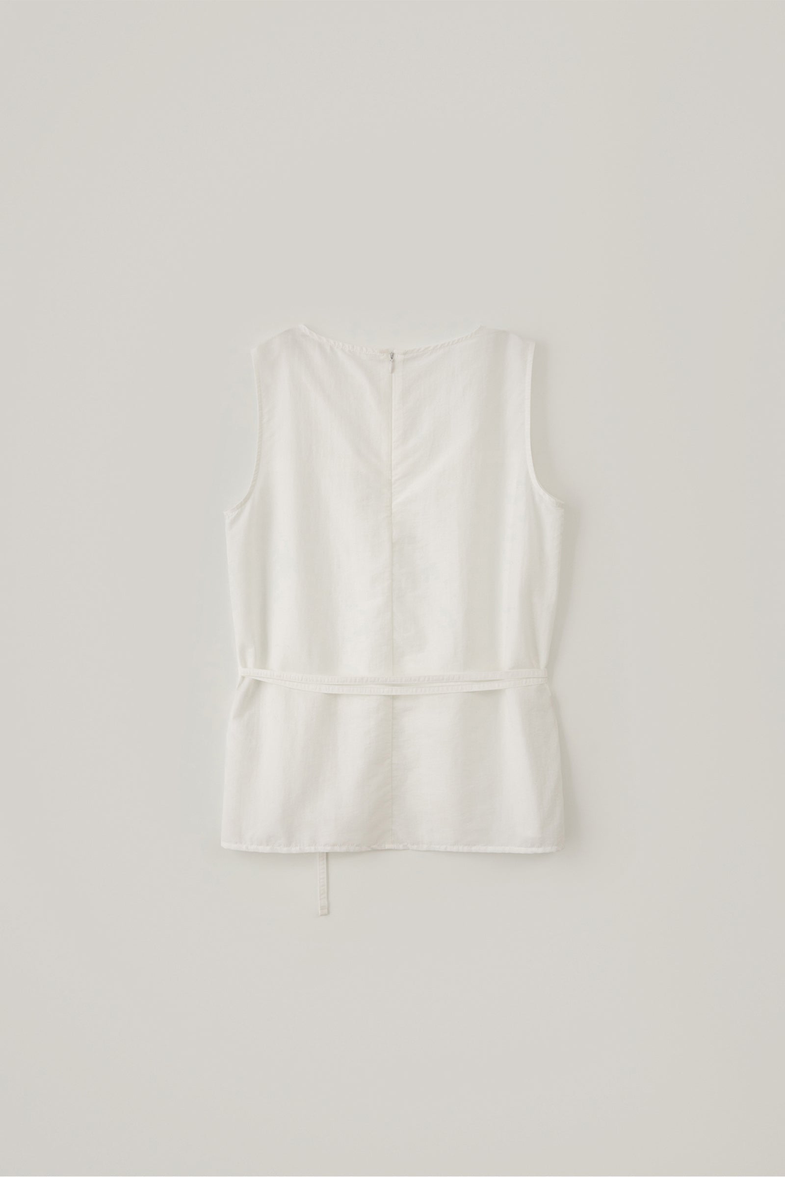 SHEER STRAP SLEEVELESS TOP_WHITE