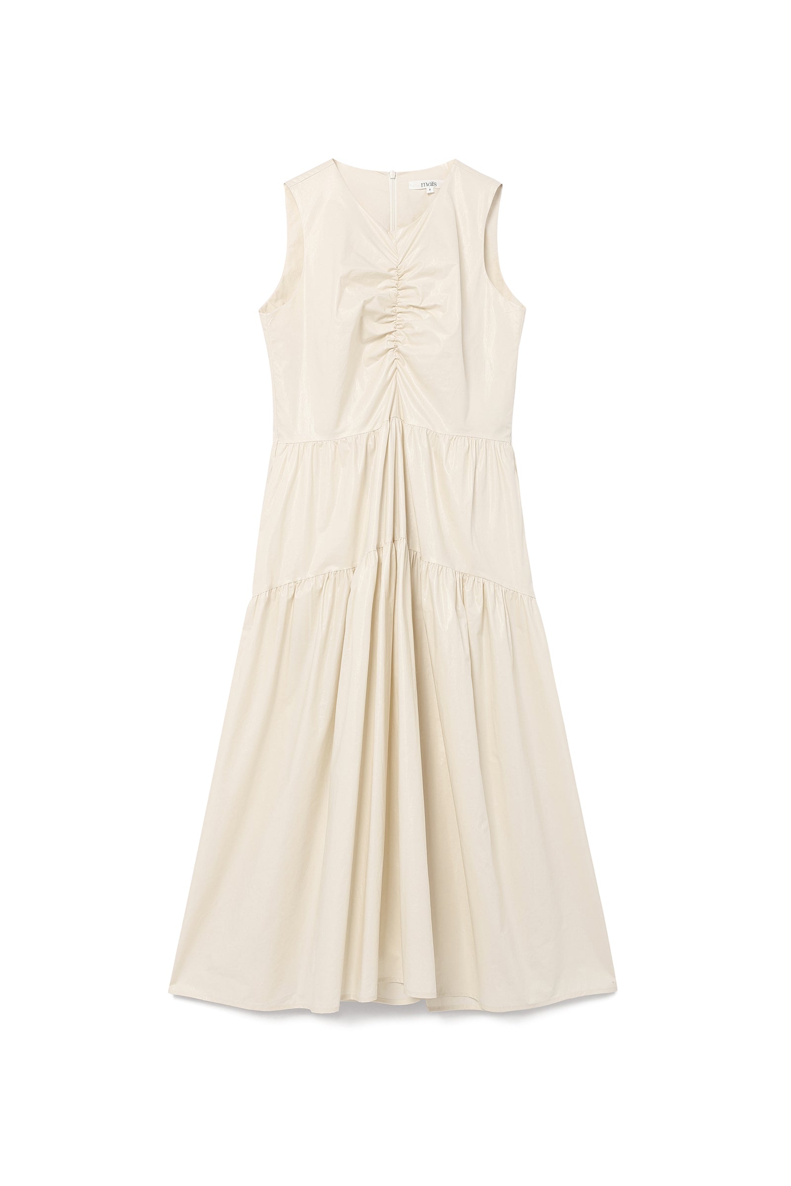 ROBE BRILLANTE SANS MANCHES_IVOIRE