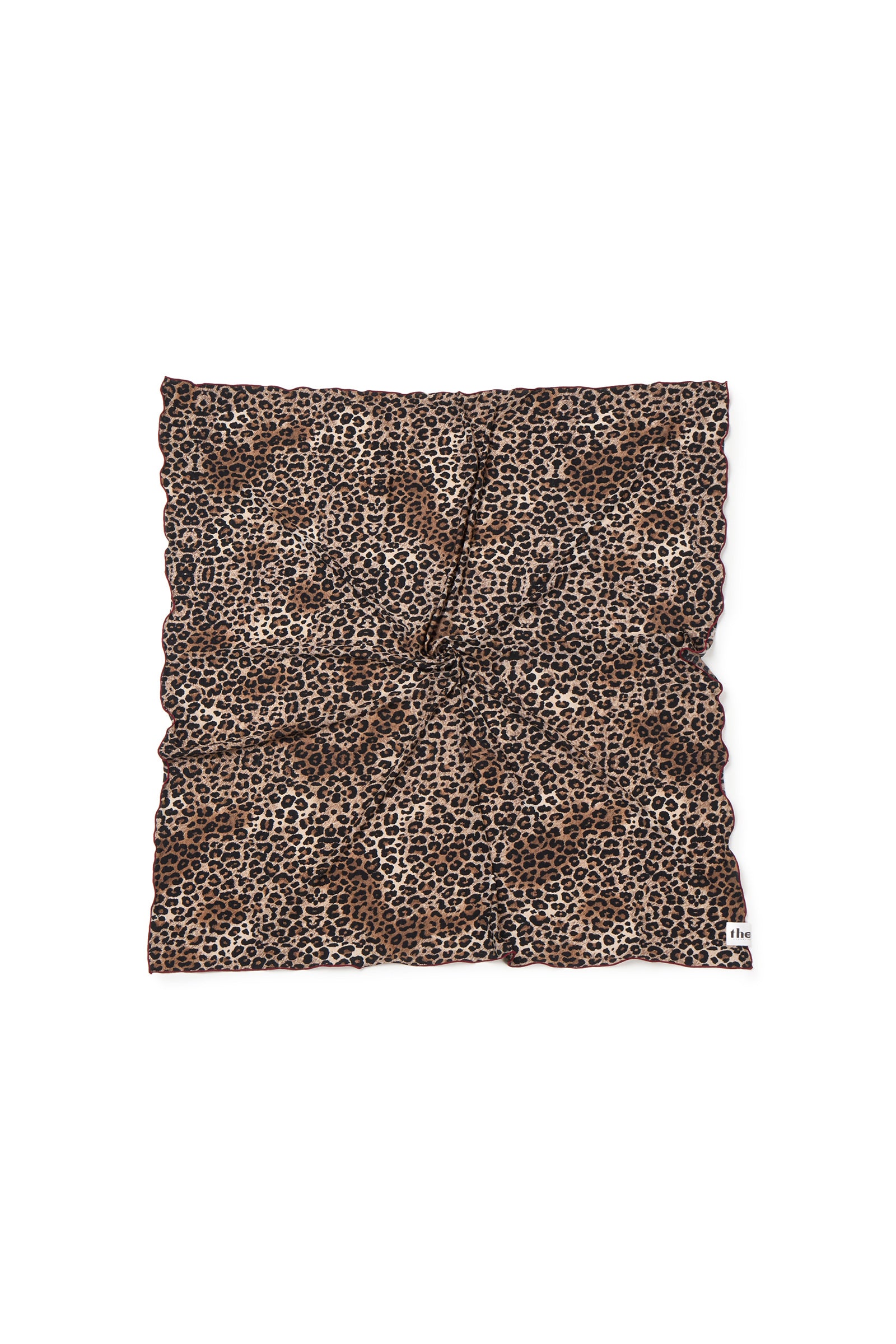 BURGUNDY LEOPARD SQUARE SCARF_LEOPARD
