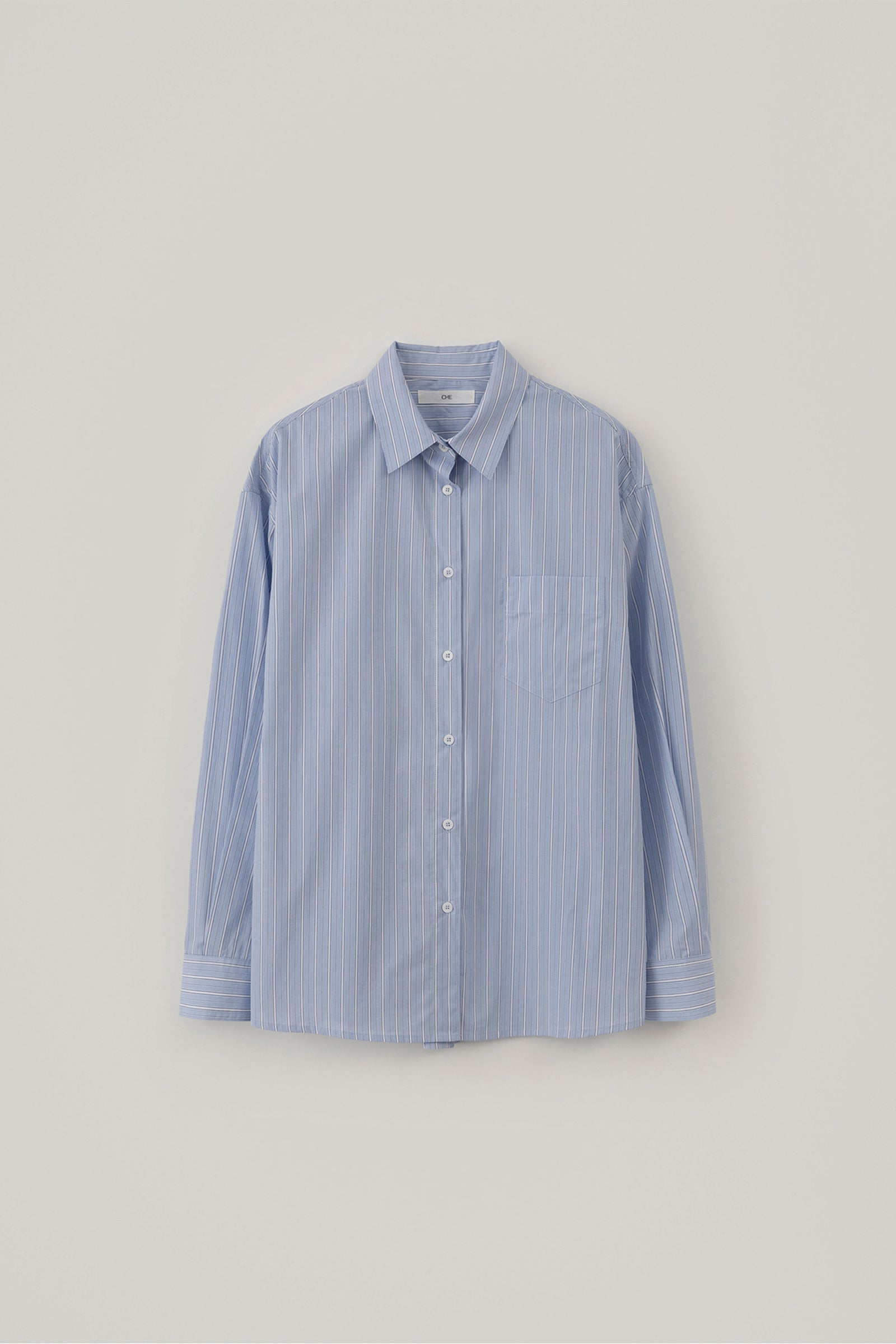 CHEMISE RAYÉE_BLEU CLAIR