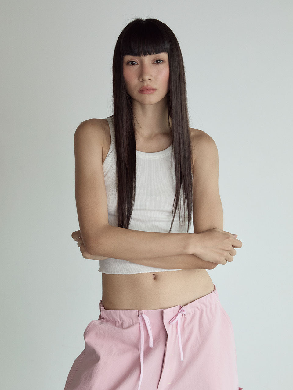 COTTON SLEEVELESS TOP_BLANC