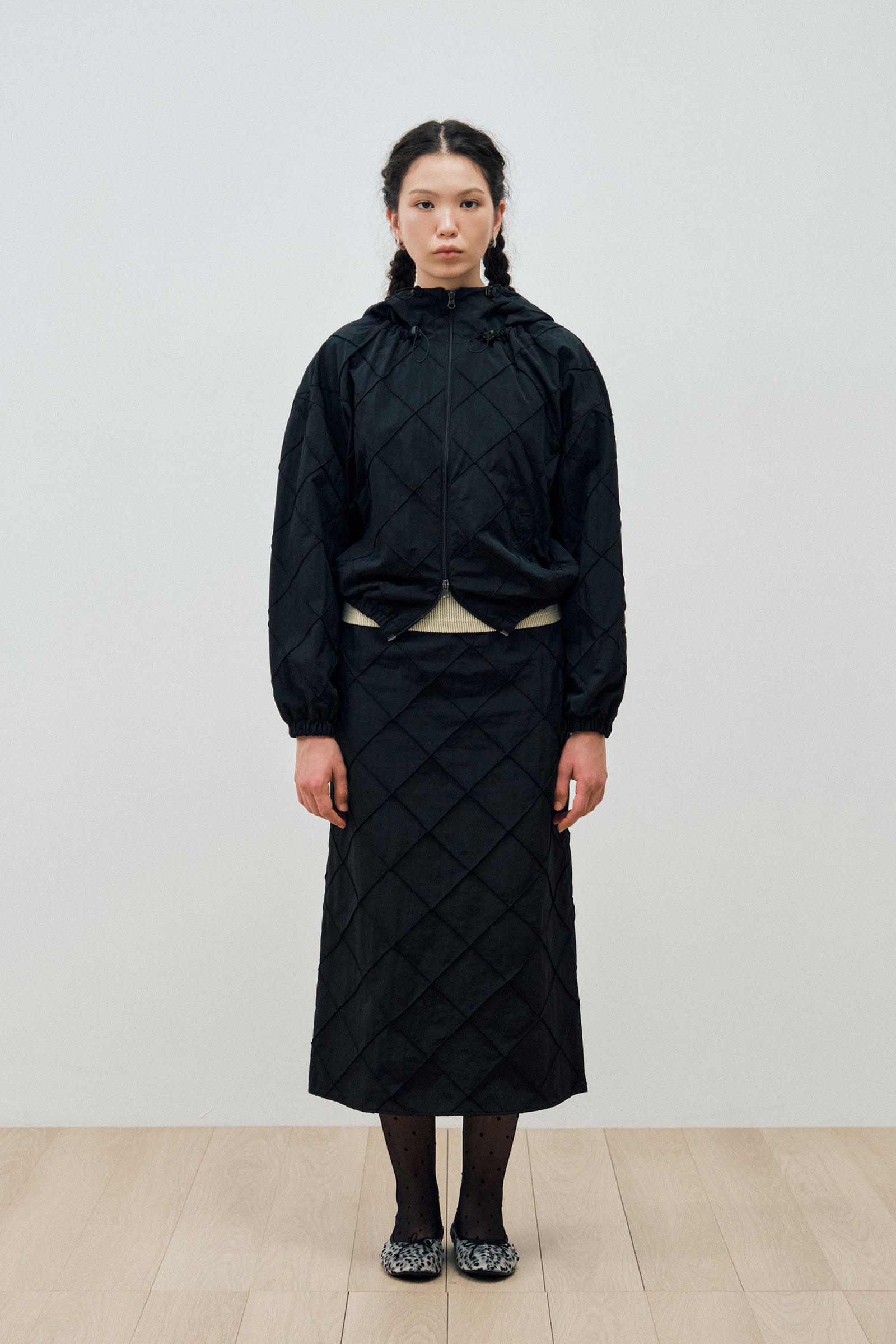 DIAMOND NYLON WINDBREAKER_BLACK