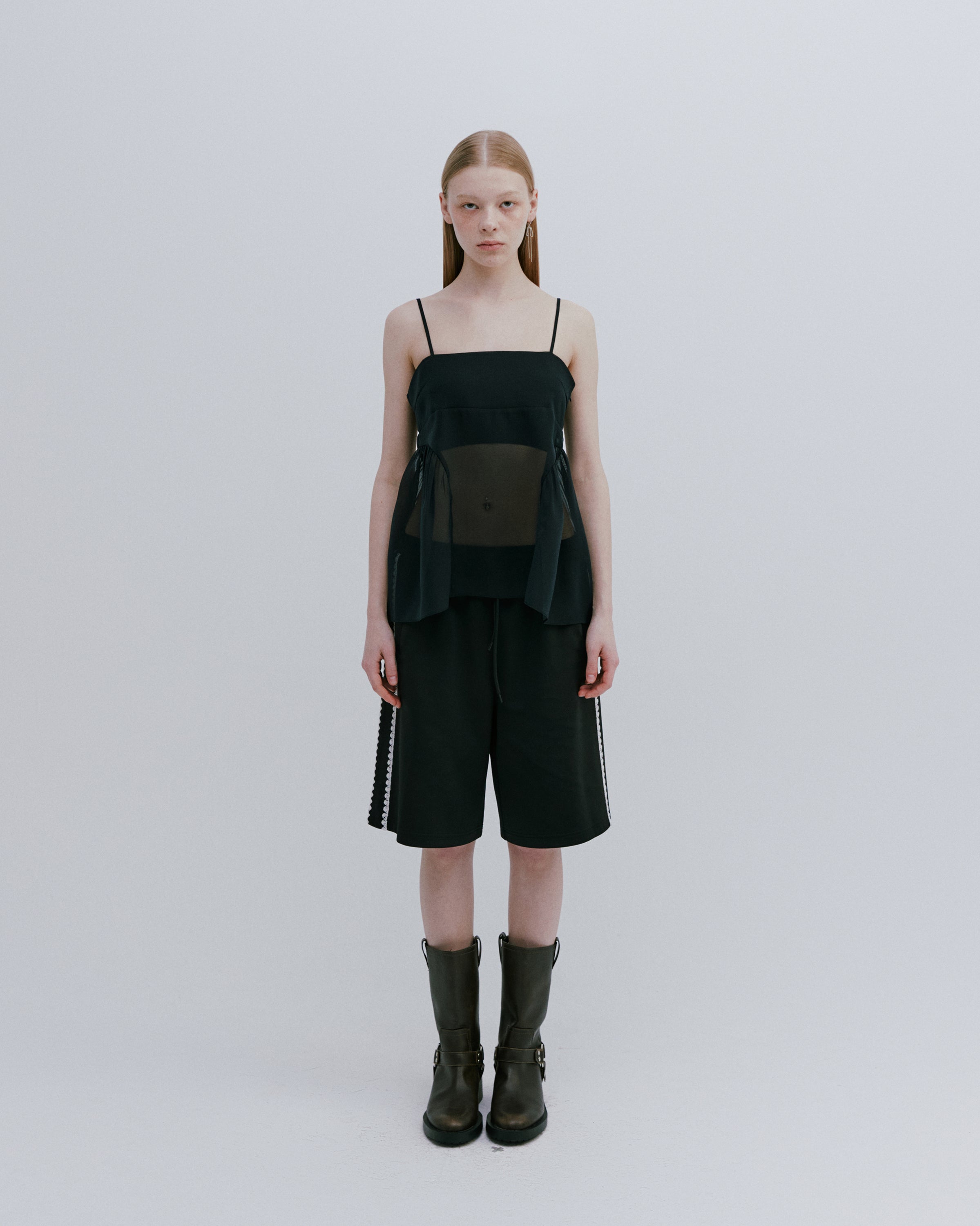 ORGANZA SIDE PUFF BLOUSE_BLACK