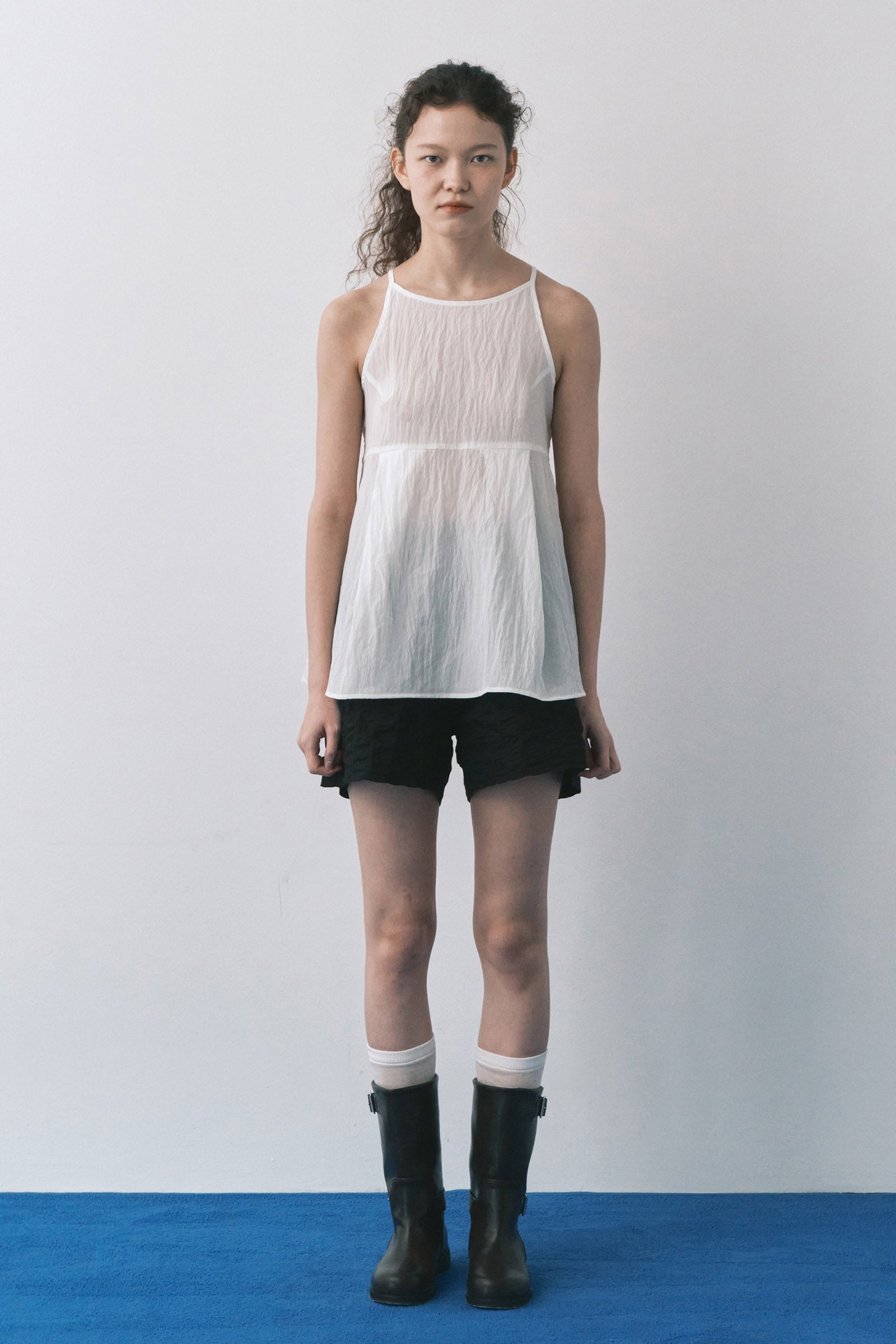 BALLOON TUCK BLOUSE_ BLANC
