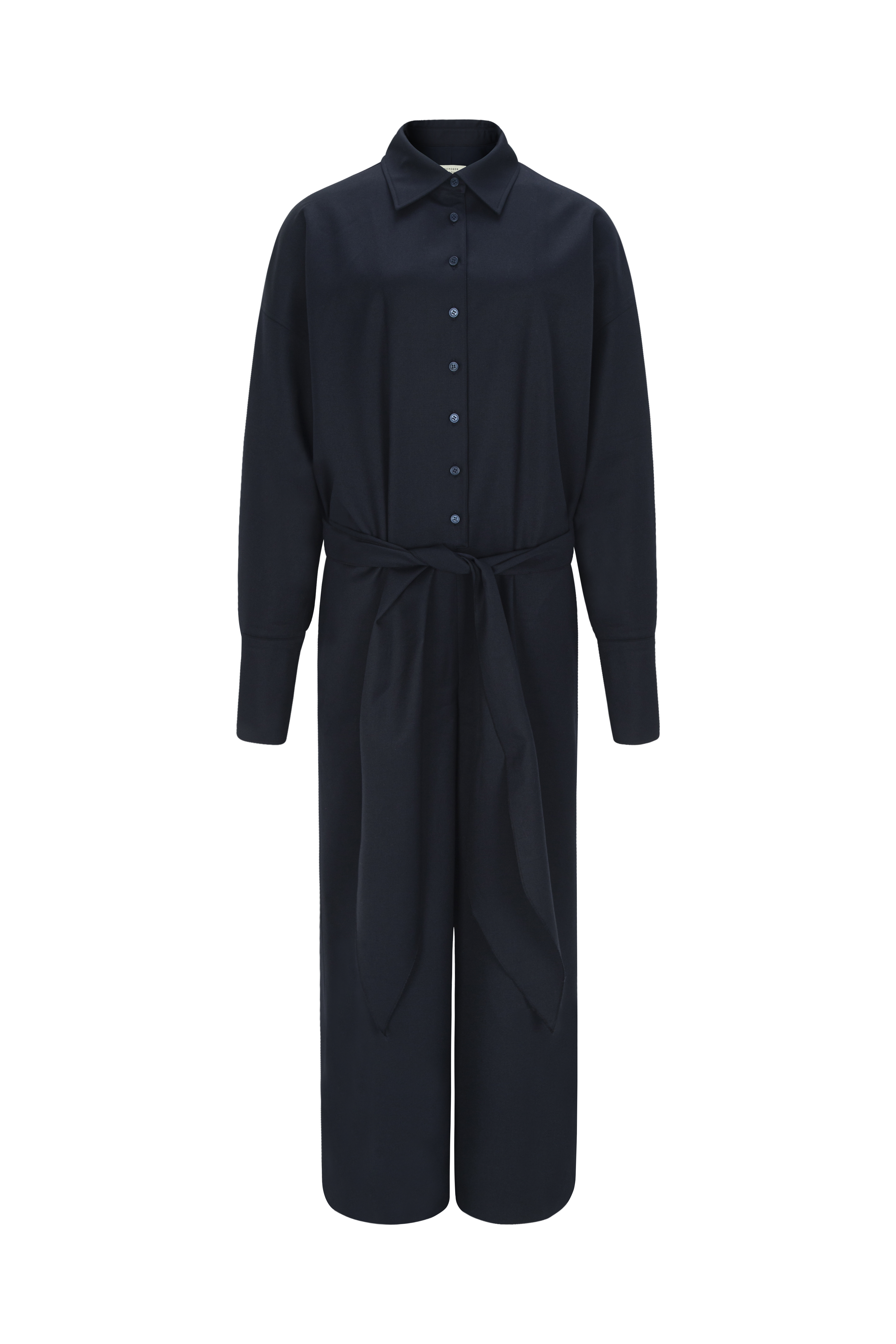 WOOL SHIRT JUMPSUIT_NAVY