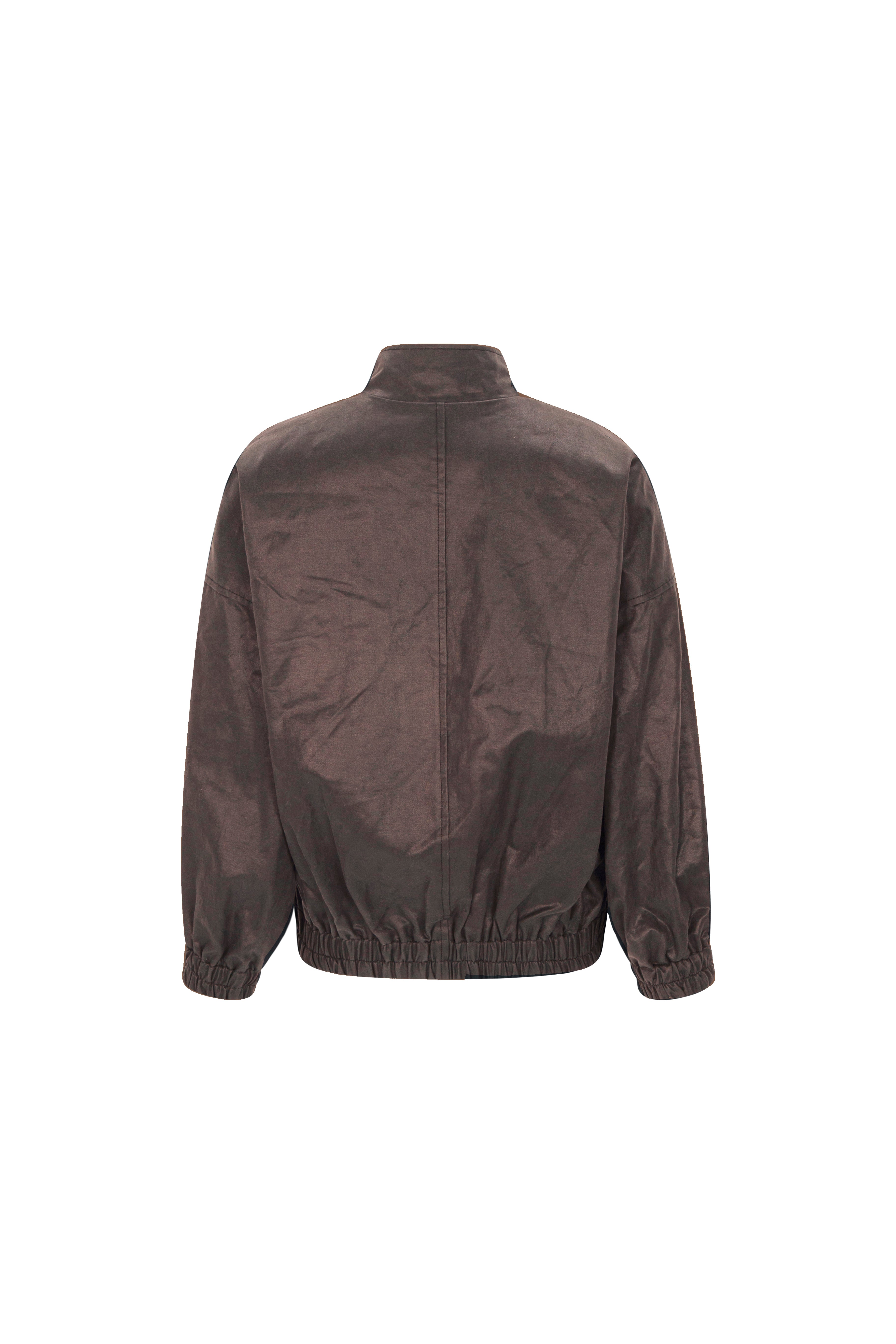 OCTOBER SECOND, BLOUSON EN CUIR VINTAGE_MARRON