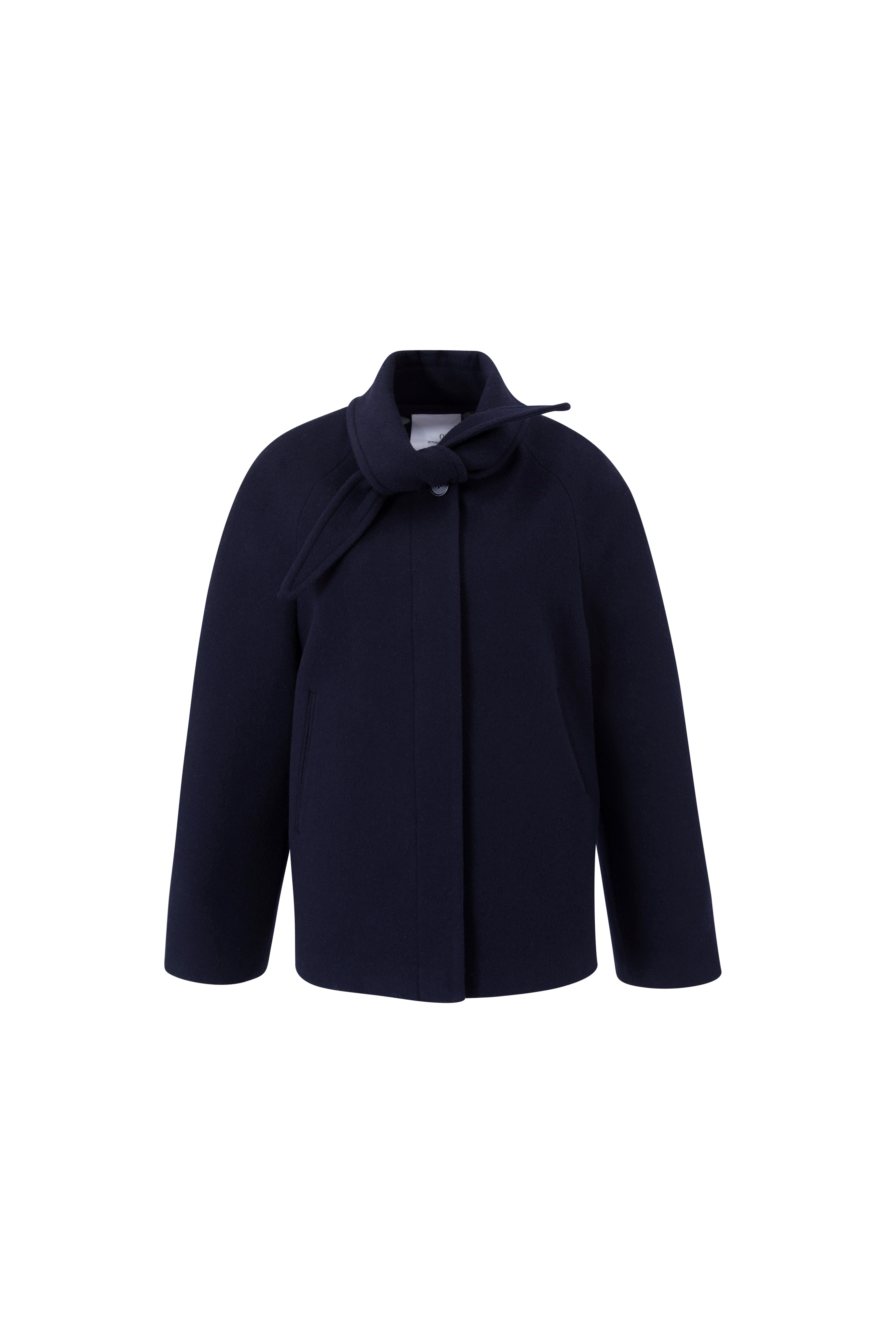 SCARF COAT_NAVY