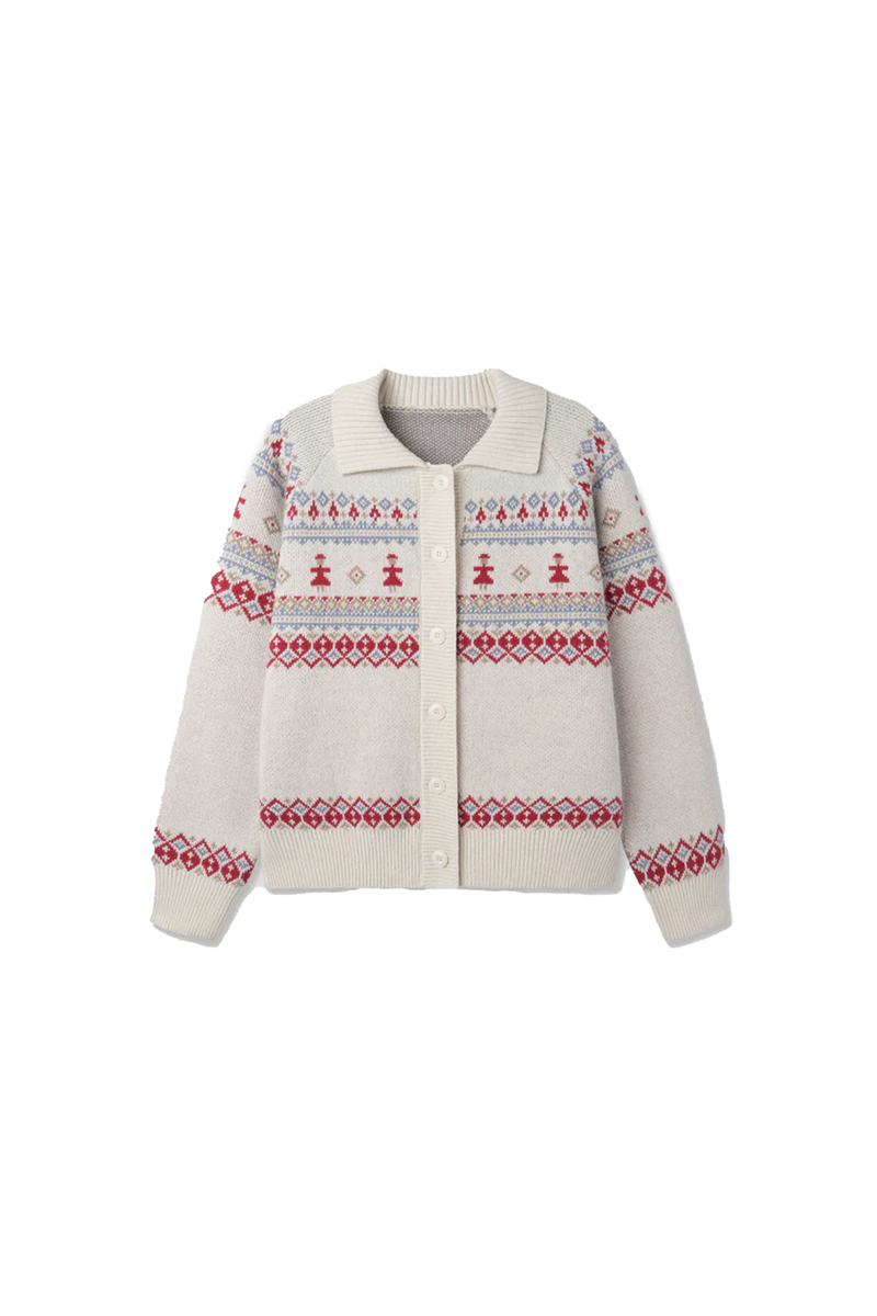 THING JACQUARD CARDIGAN_IVORY