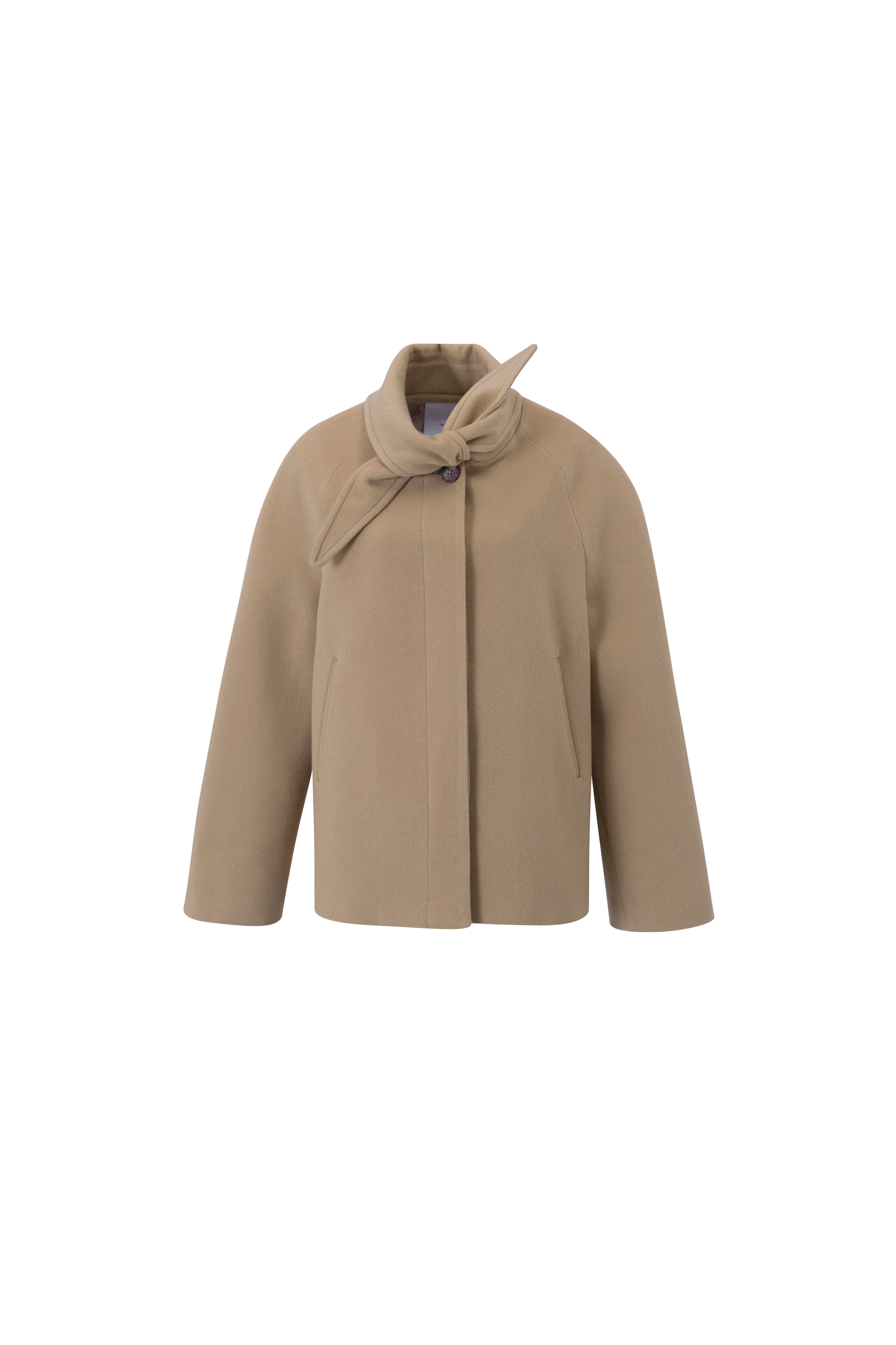 SCARF COAT_BEIGE