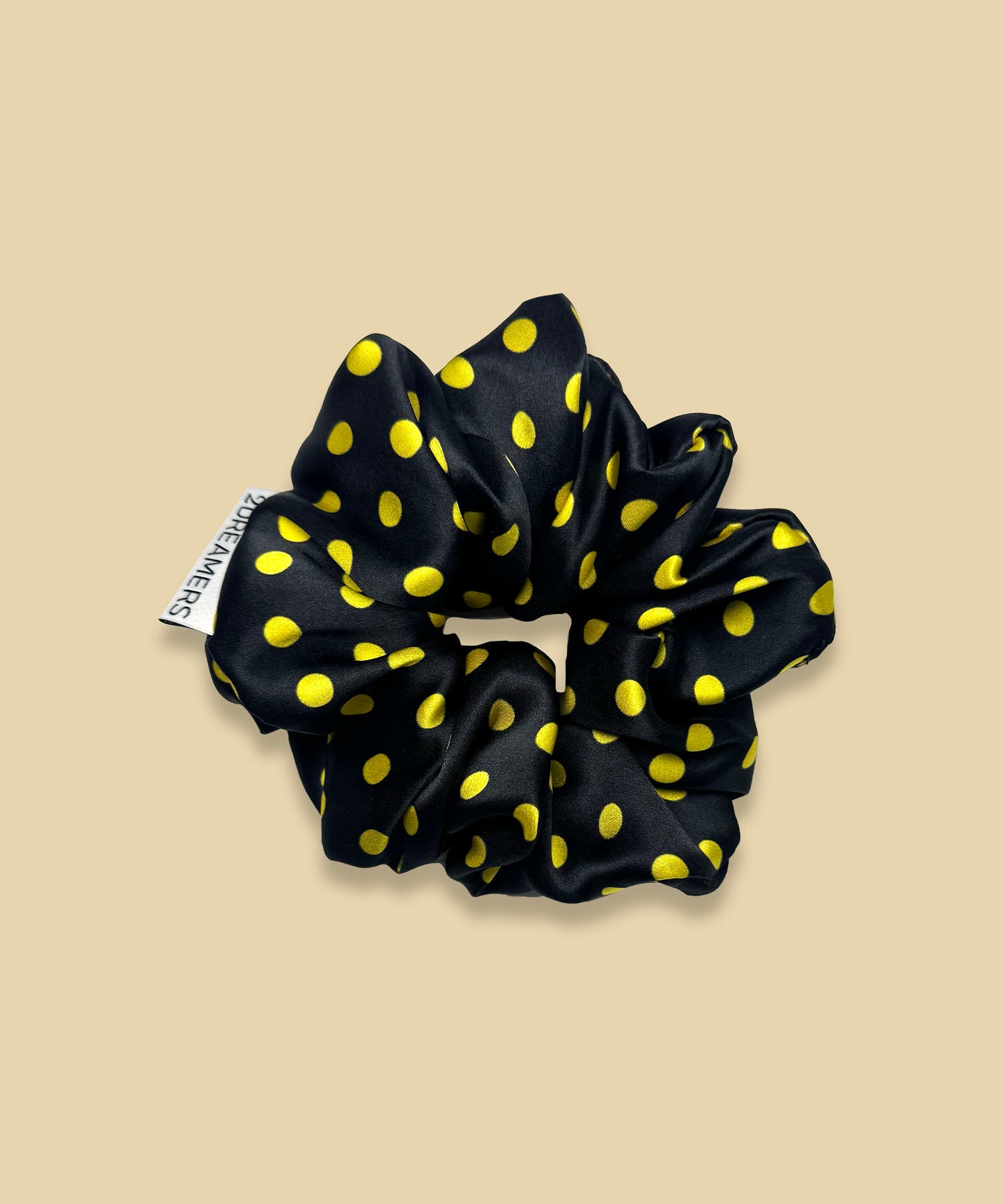 LEMON DOT SCRUNCHIE_NOIR