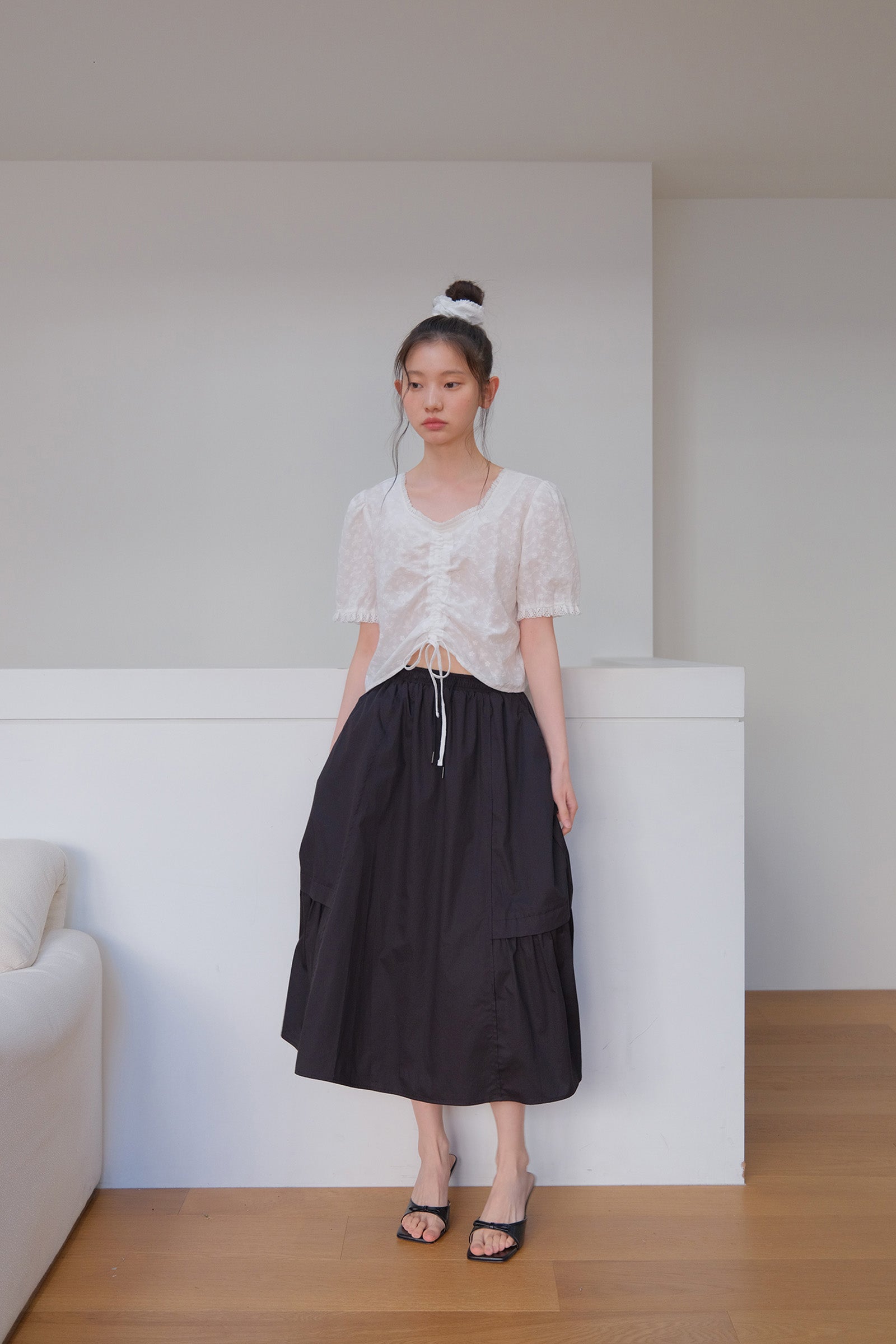 ROA BANDING MAXI SKIRT_BLACK