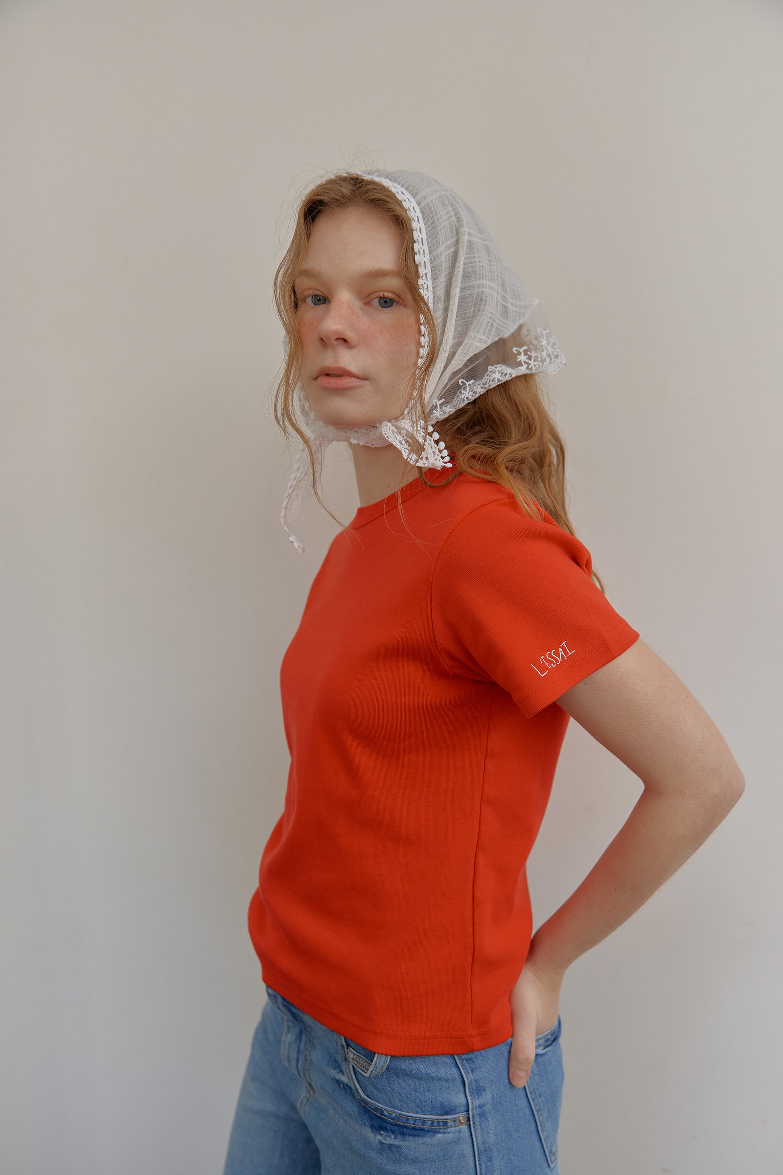 COTTON BASIC T-SHIRT_ROUGE
