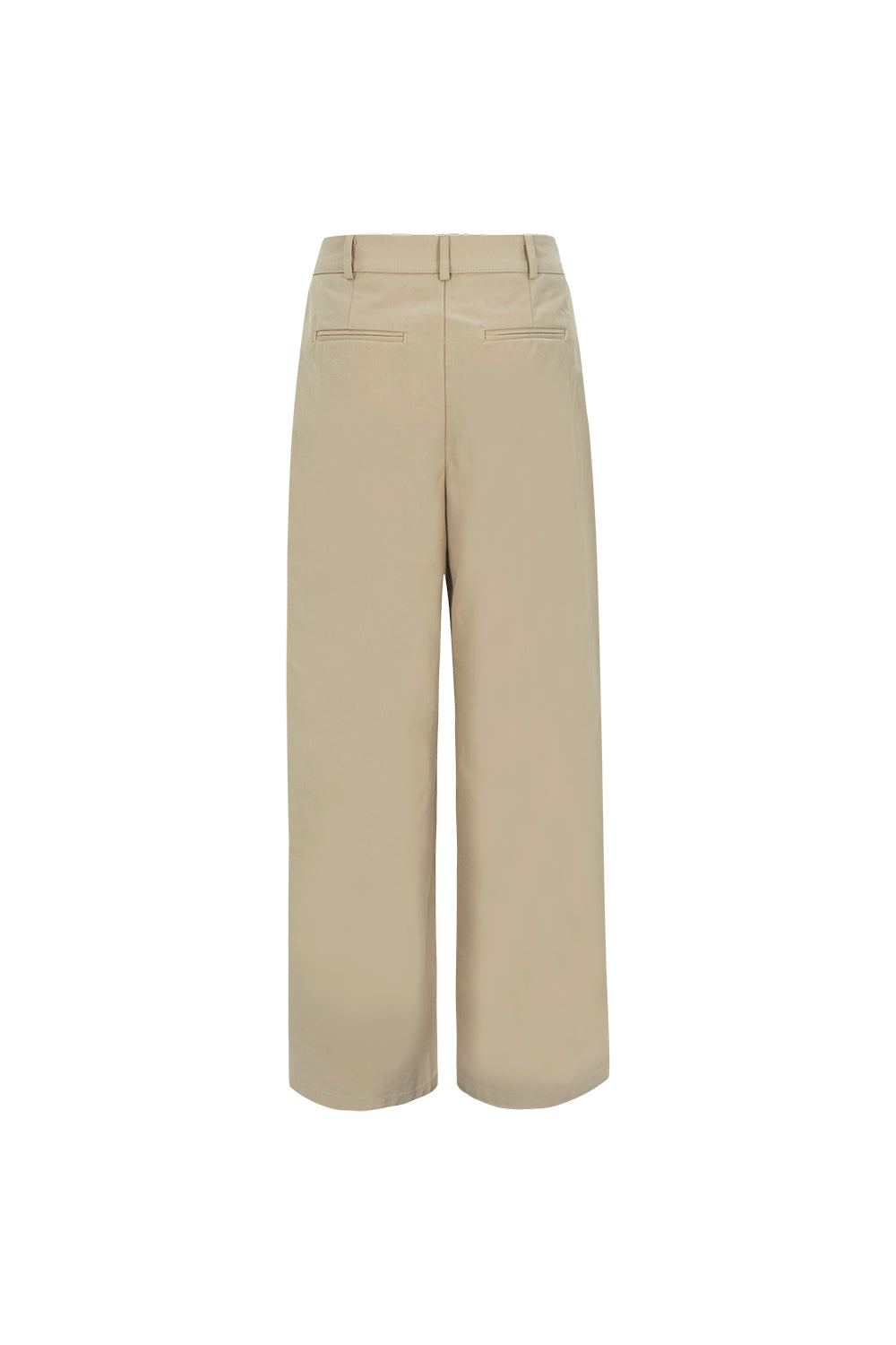 COTTON PINTUCK PANTS_BEIGE