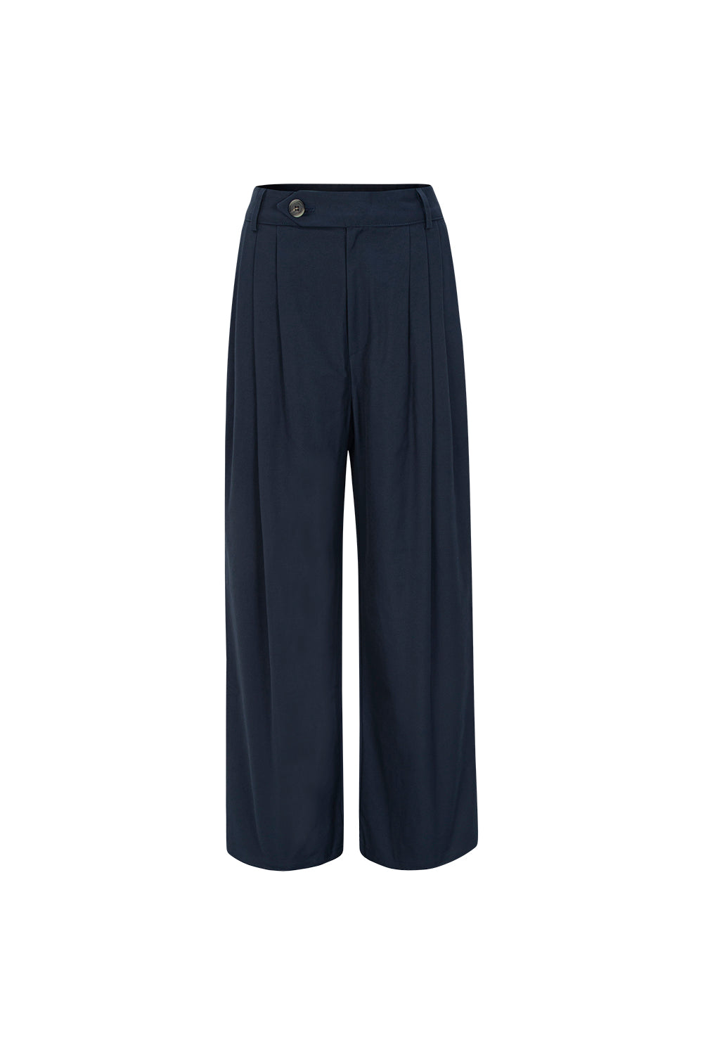 COTTON PINTUCK PANTS_NAVY