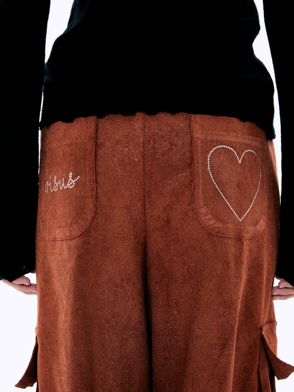 Paisley Corduroy Pants_Brick