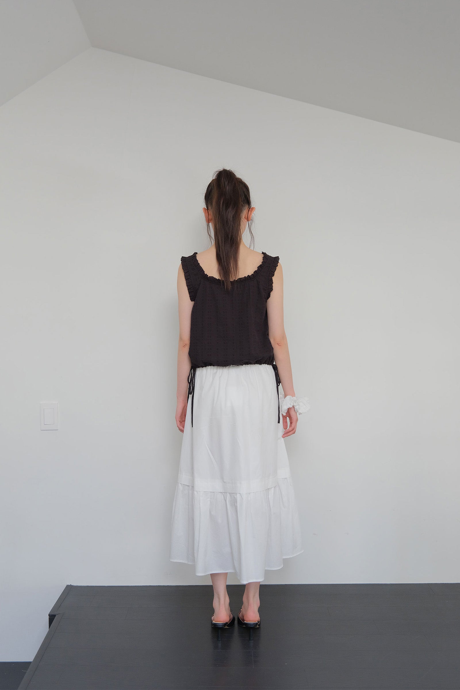 ROA BANDING MAXI SKIRT_WHITE