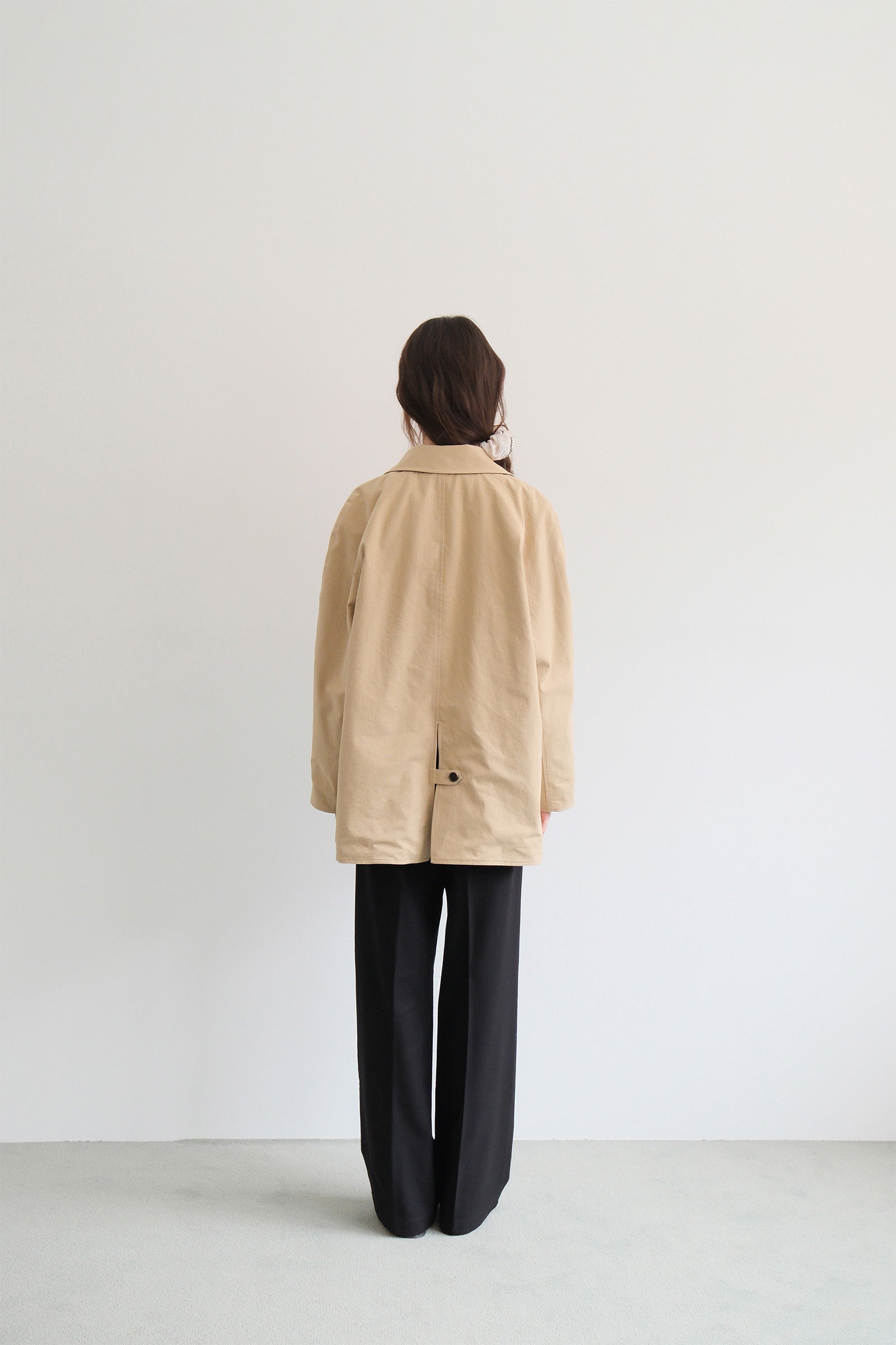 REVERSIBLE HALF COAT_BEIGE