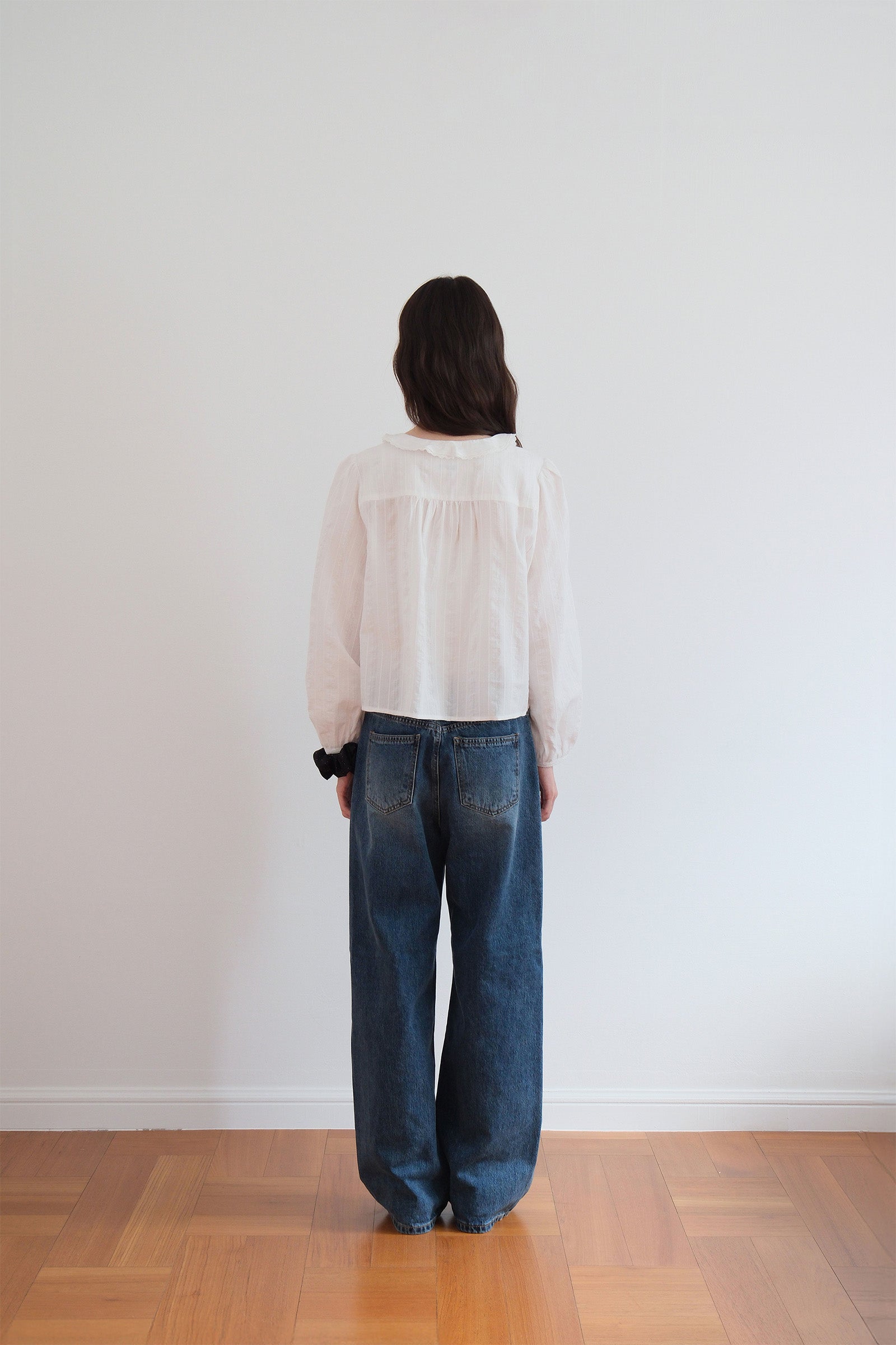 RUFFLE LACE BLOUSE_WHITE