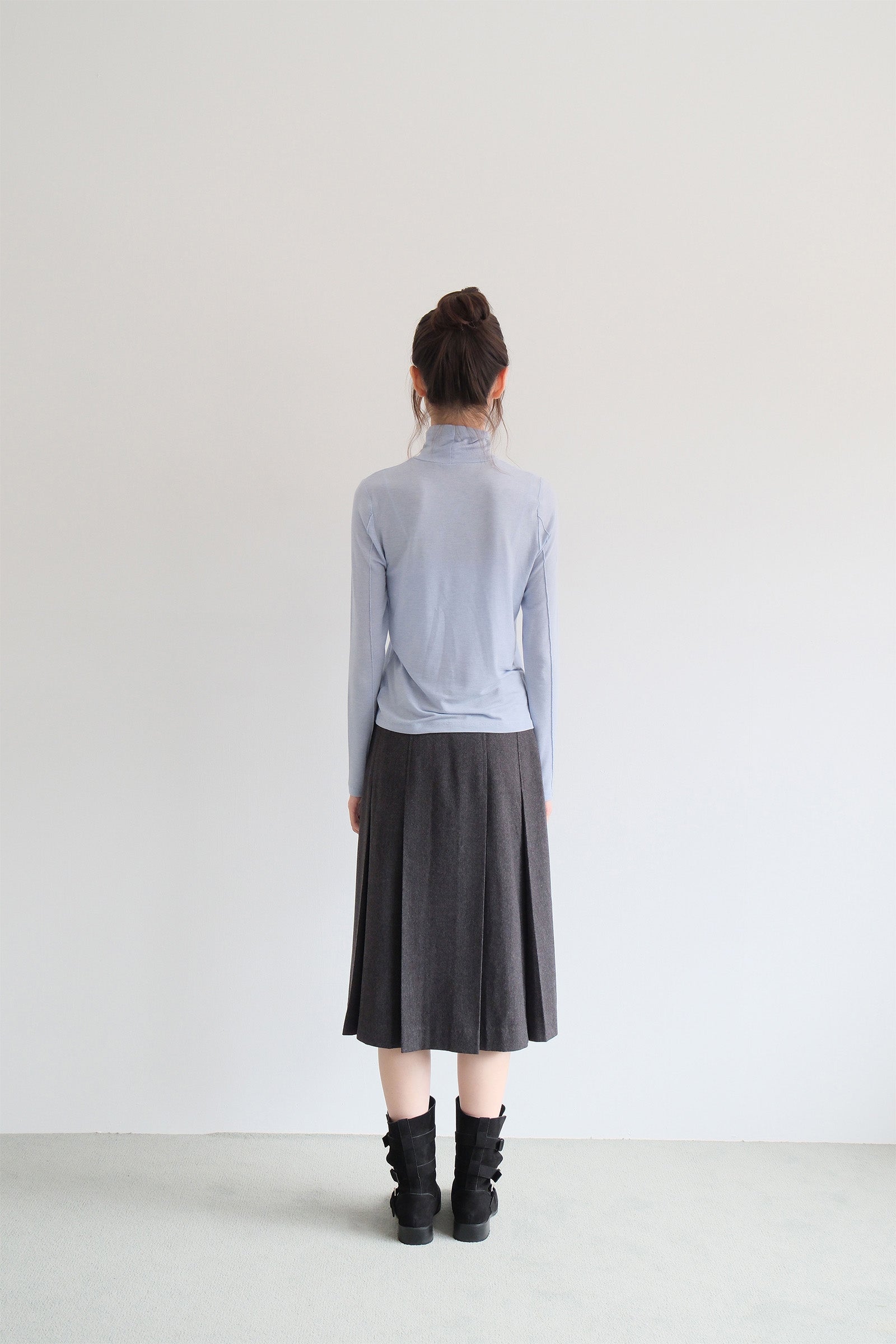 TENCEL WOOL HIGHNECK T_SKYBLUE