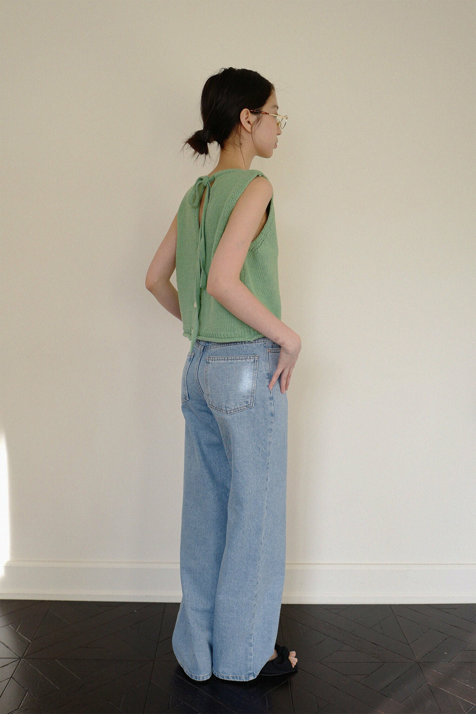 MOUI RIBBON STRAP OPEN VEST _VERT
