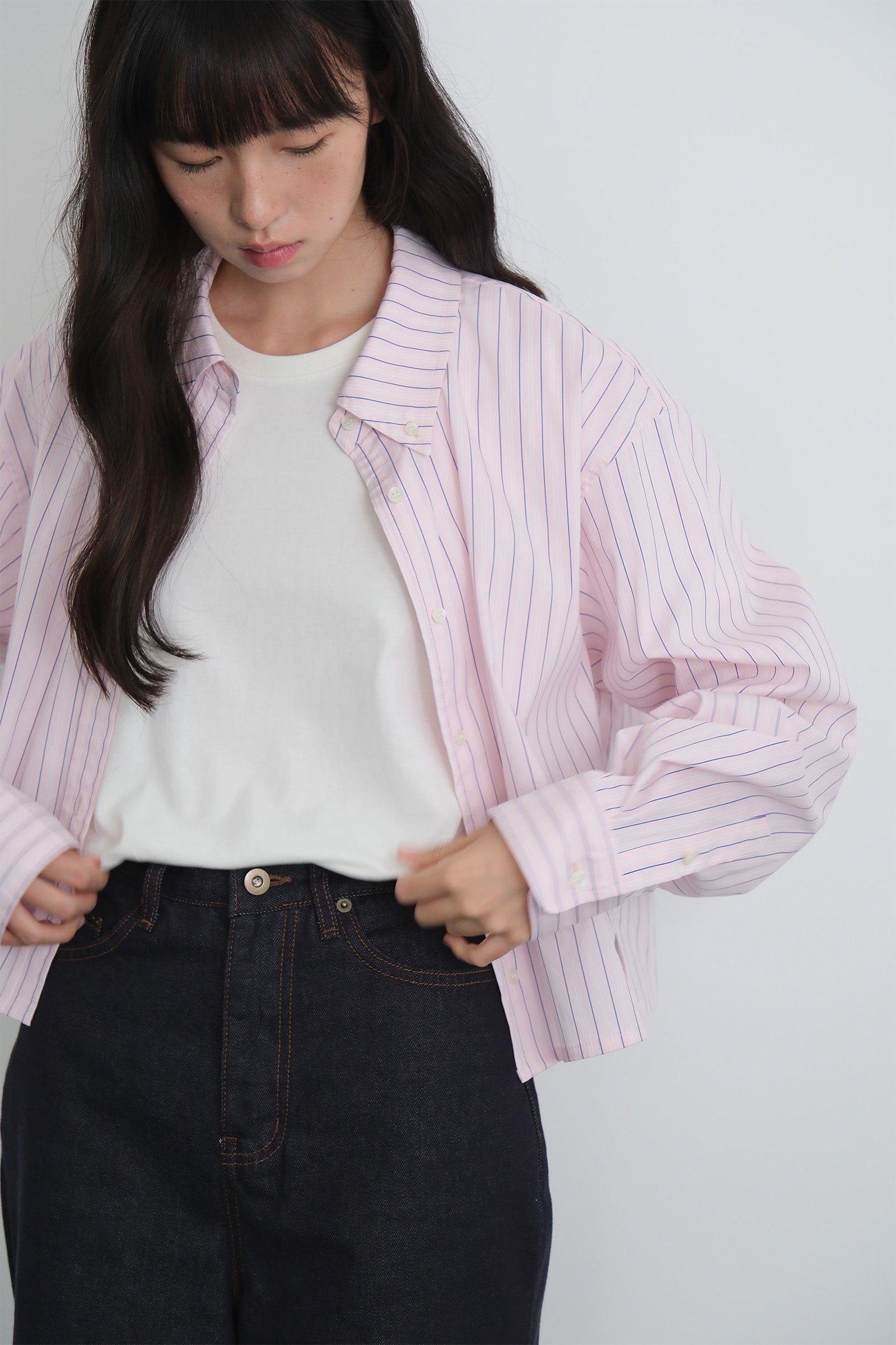 CHEMISE COURTE AJUSTÉE_ROSE
