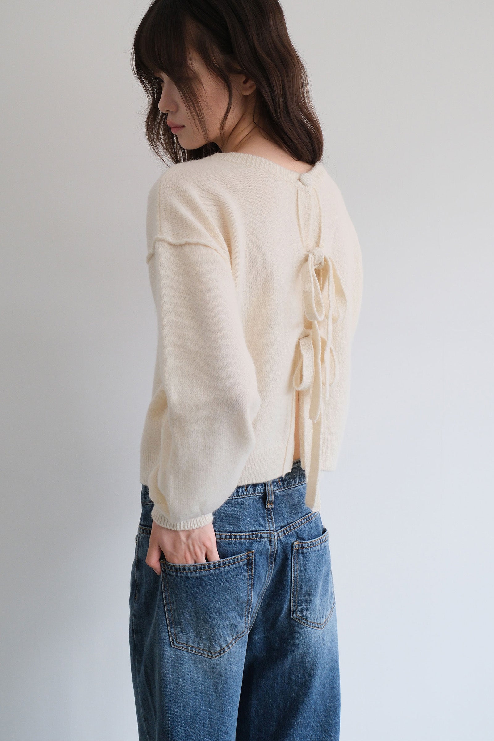 MELLOW RIBBON KNIT_IVORY
