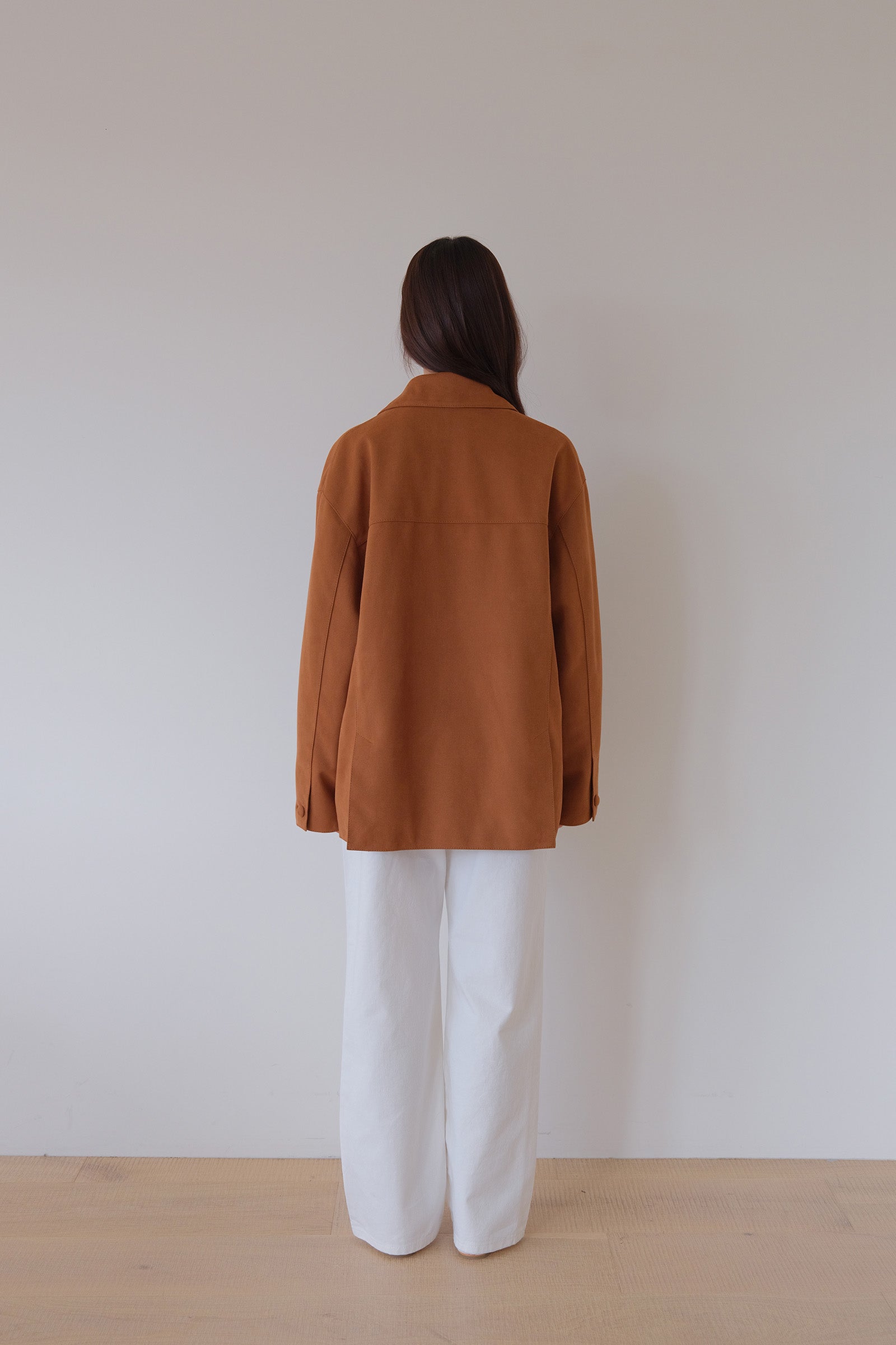 MOUI SINGLE LEATHER JACKET _CAMEL