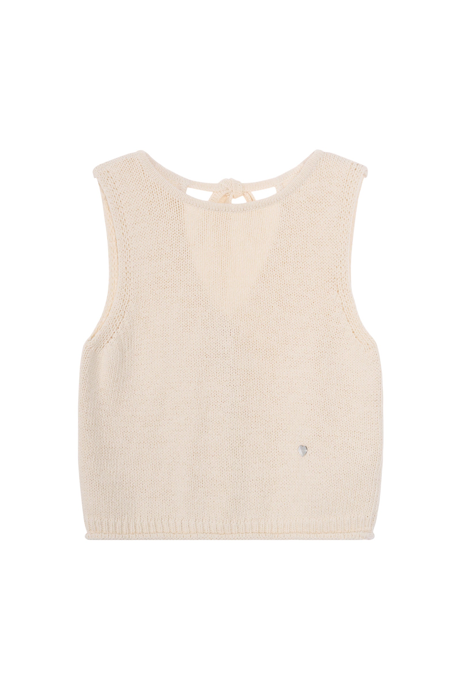 MOUI RIBBON STRAP OPEN VEST _CREAM