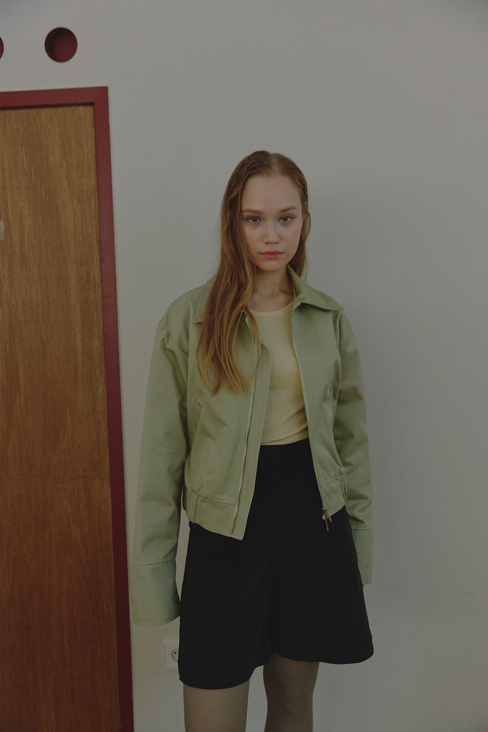 2-WAY COTTON BLOUSON JUMPER_VERT