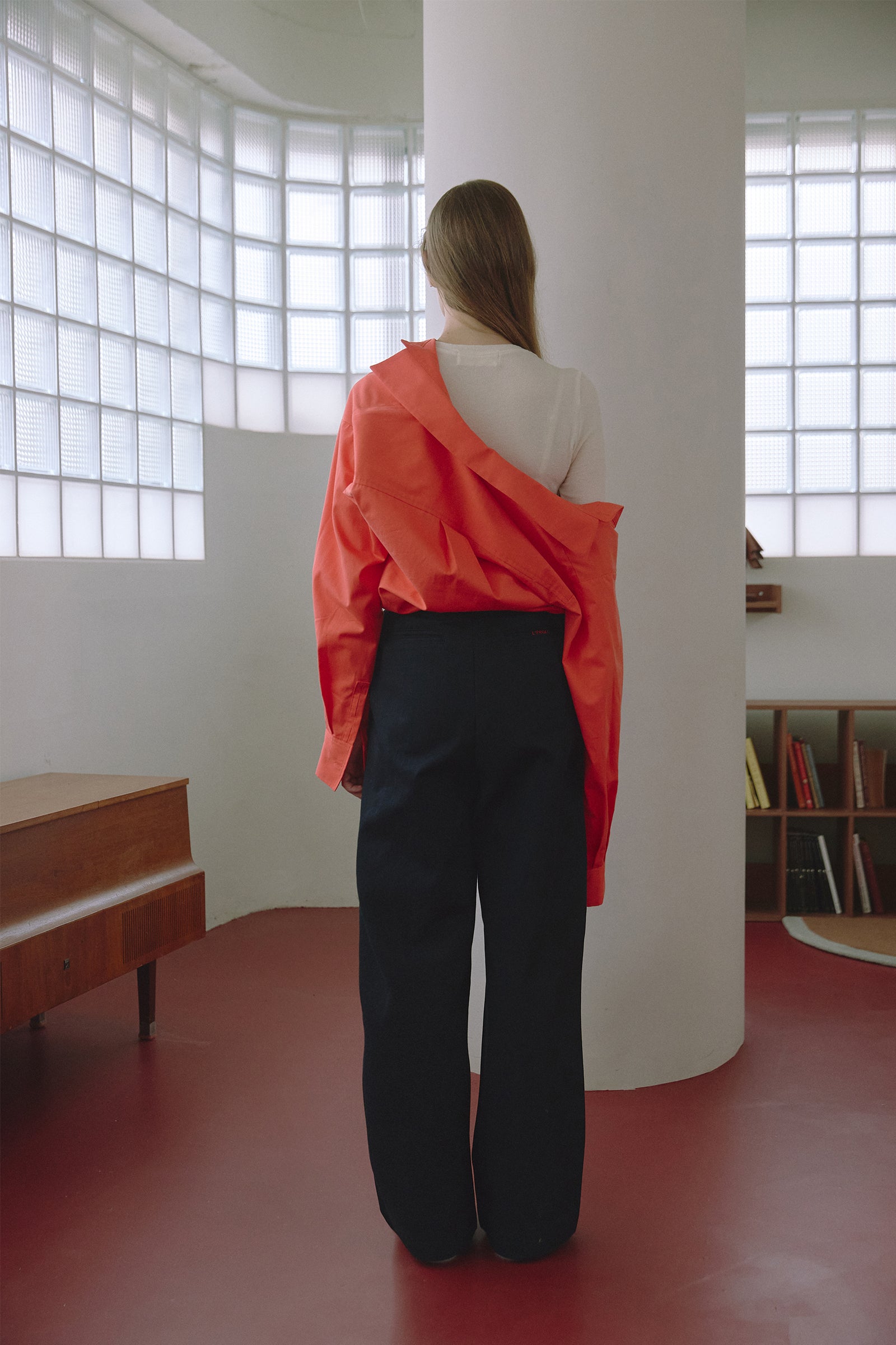 CLASSIC TWO TUCK WIDE PANTS_BLEU MARINE