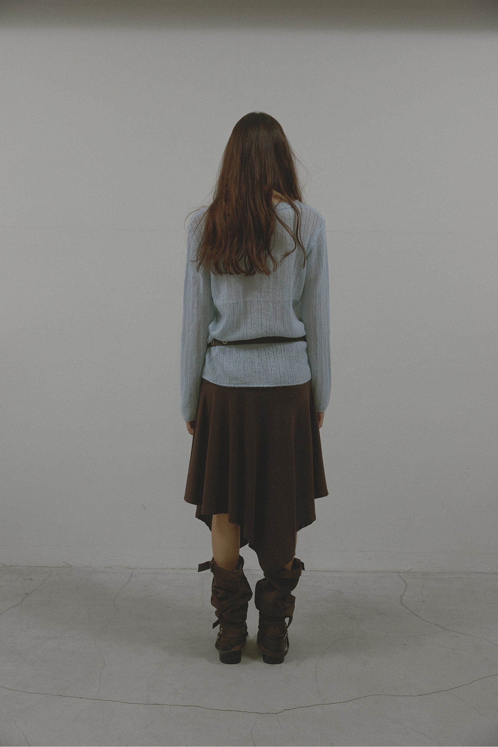 V-NECK GOLGI KNIT_SKY BLUE
