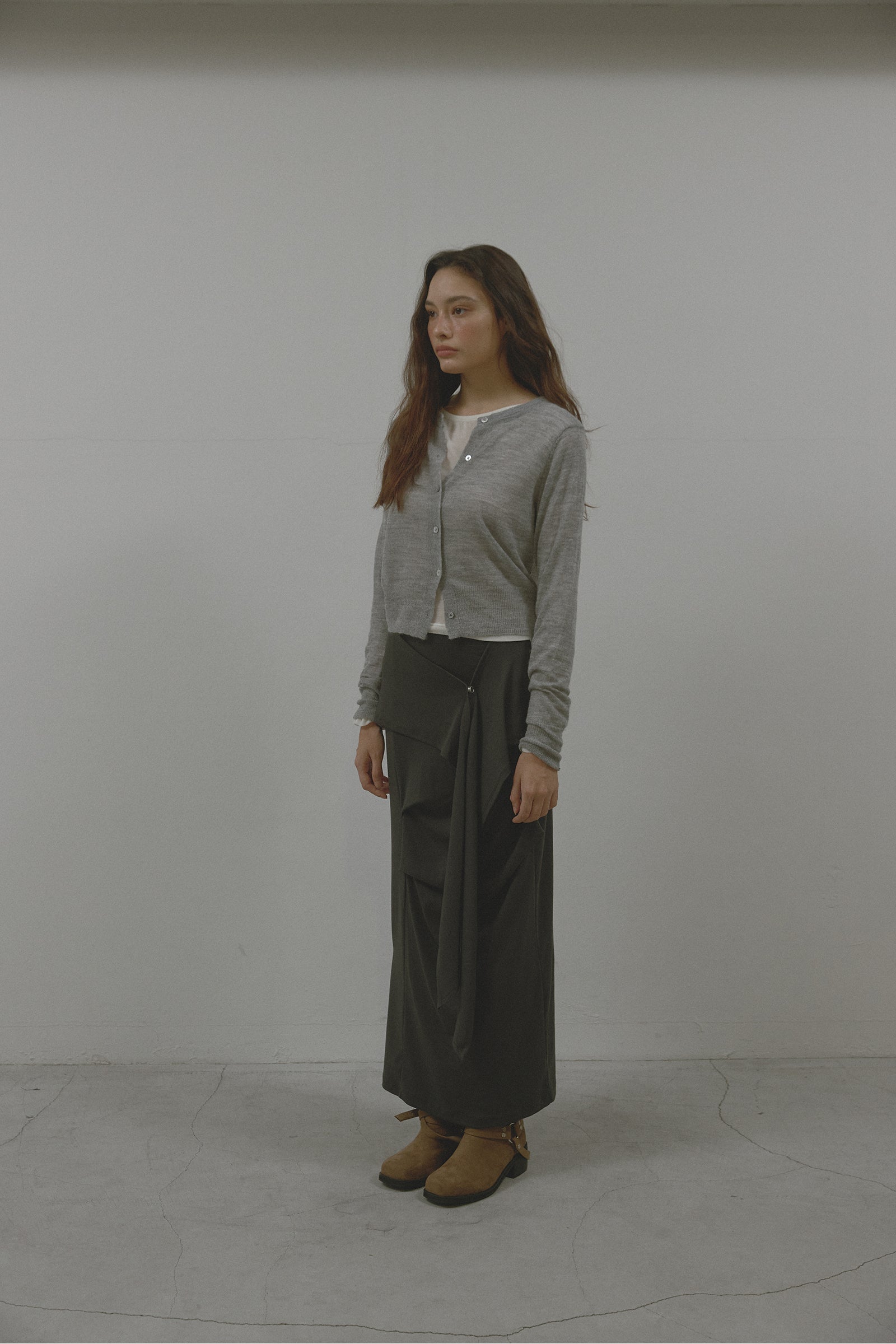 TUK WRAP SKIRT_CHARCOAL